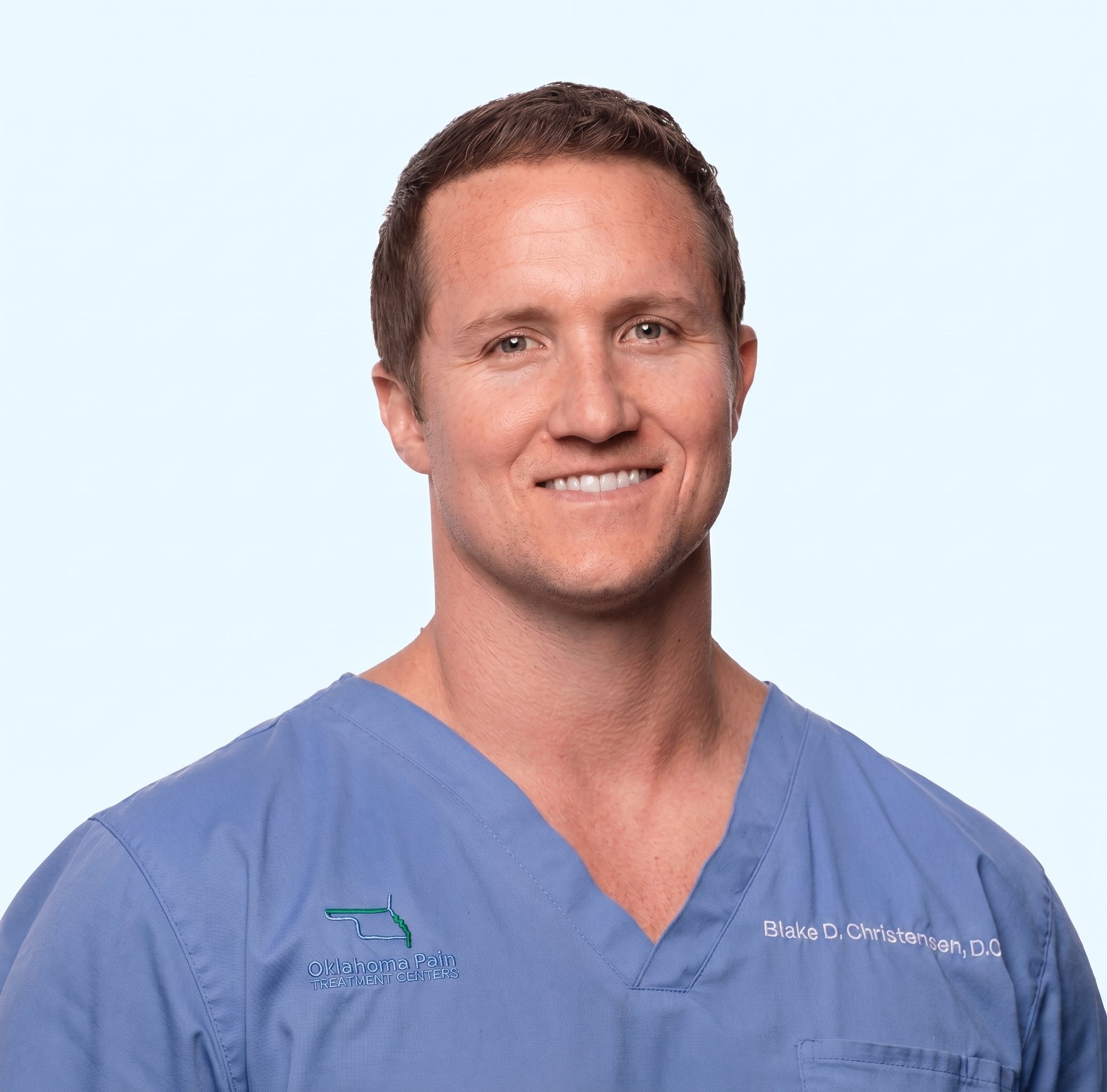 whiplash treatment doctor in Midwest City, Oklahoma Dr. Blake Christensen headshot