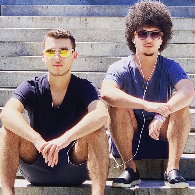 Me and the bro on the steps of the Harvard Library #jourdainmusic #soulmusic #rnb #funk #harvard #college #boston #cambridge #library #afro #sunnies #brothers