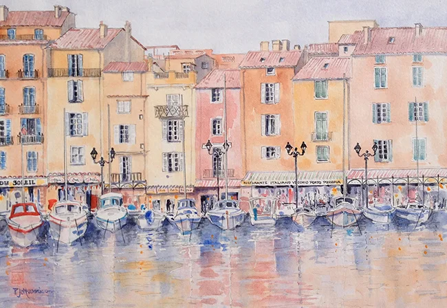 St Tropez Harbour 16.5” x 21” £280