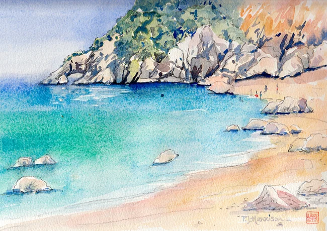 Cala Golorize, Sardinia 13.5” x 16” £250