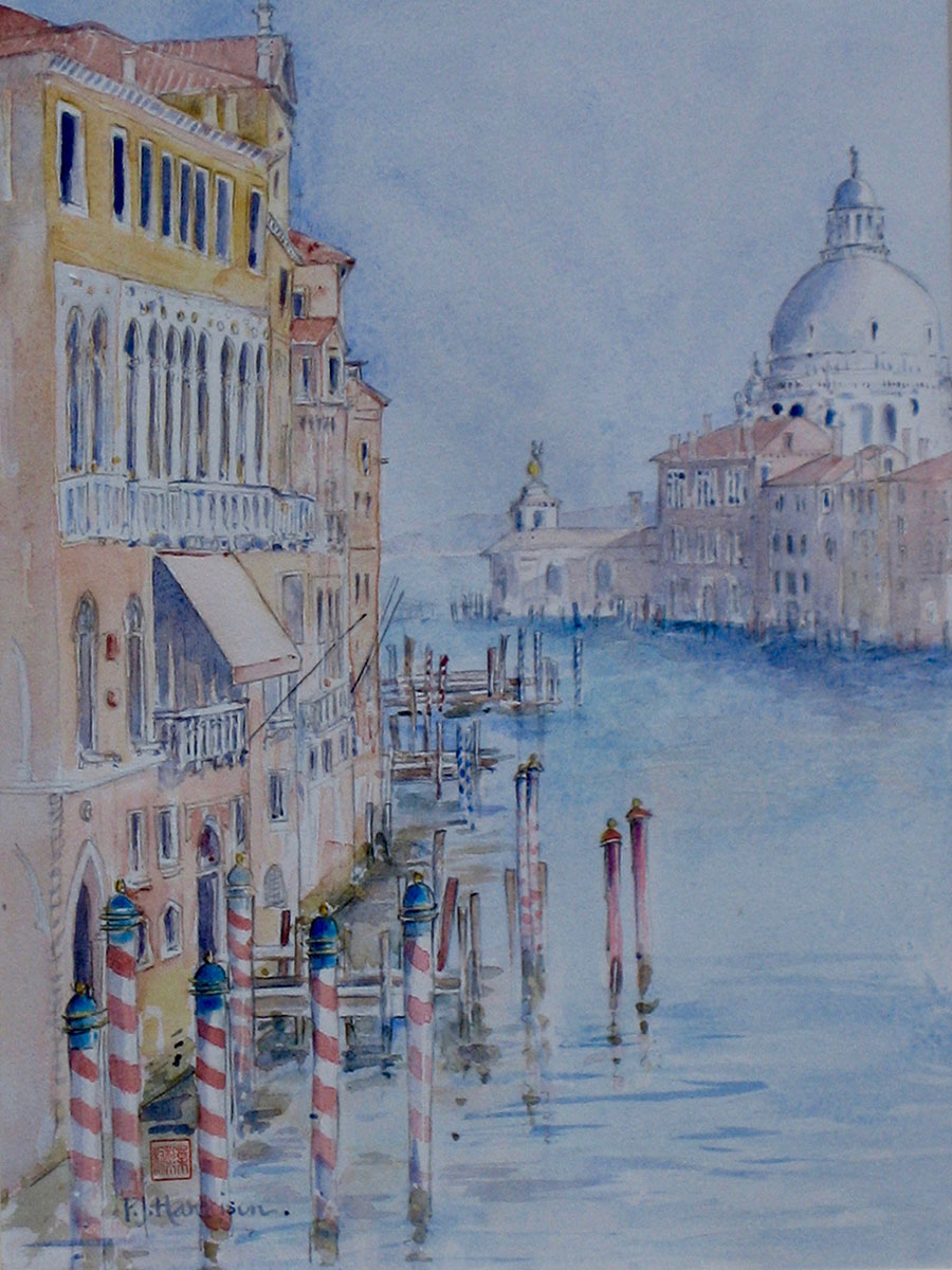 SANTA MARIA DELLA SALUTE, VENICE watercolour 23” x 26” commissioned