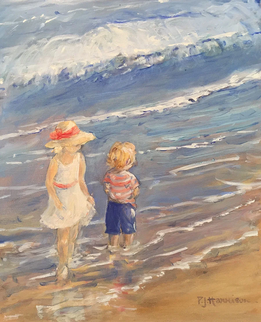 AT THE SEASIDE* oil on canvas 12” x 10” sold