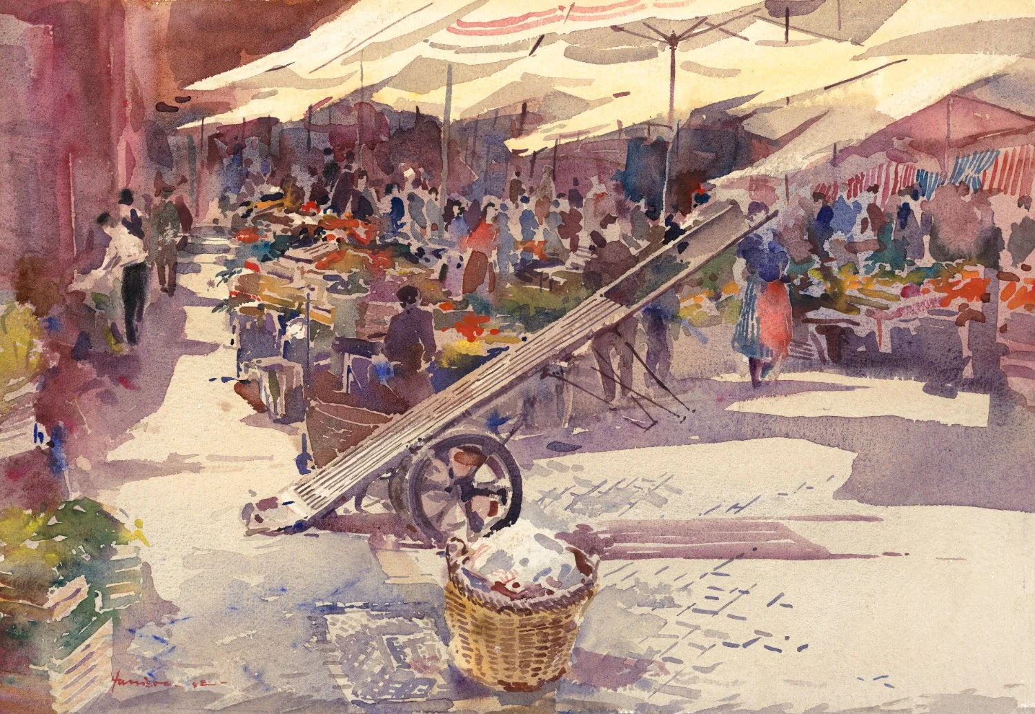 Campo dei Fiori market, Rome by Michael Henry Harrison ~ 50 Limited Edition Prints