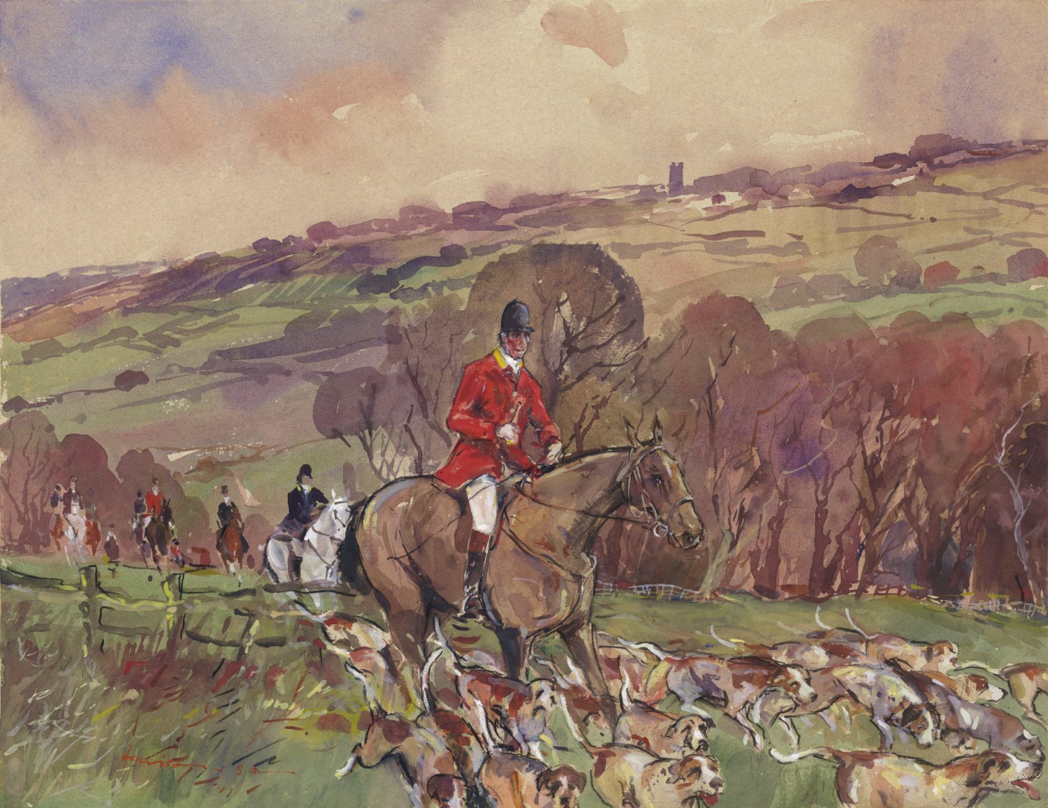 North Cotswold Hunt, Broadway by Michael Henry Harrison ~ 50 Limited Edition Prints