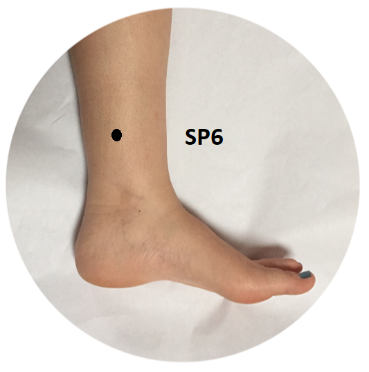 Spleen 6 acupuncture and acupressure point location and uses