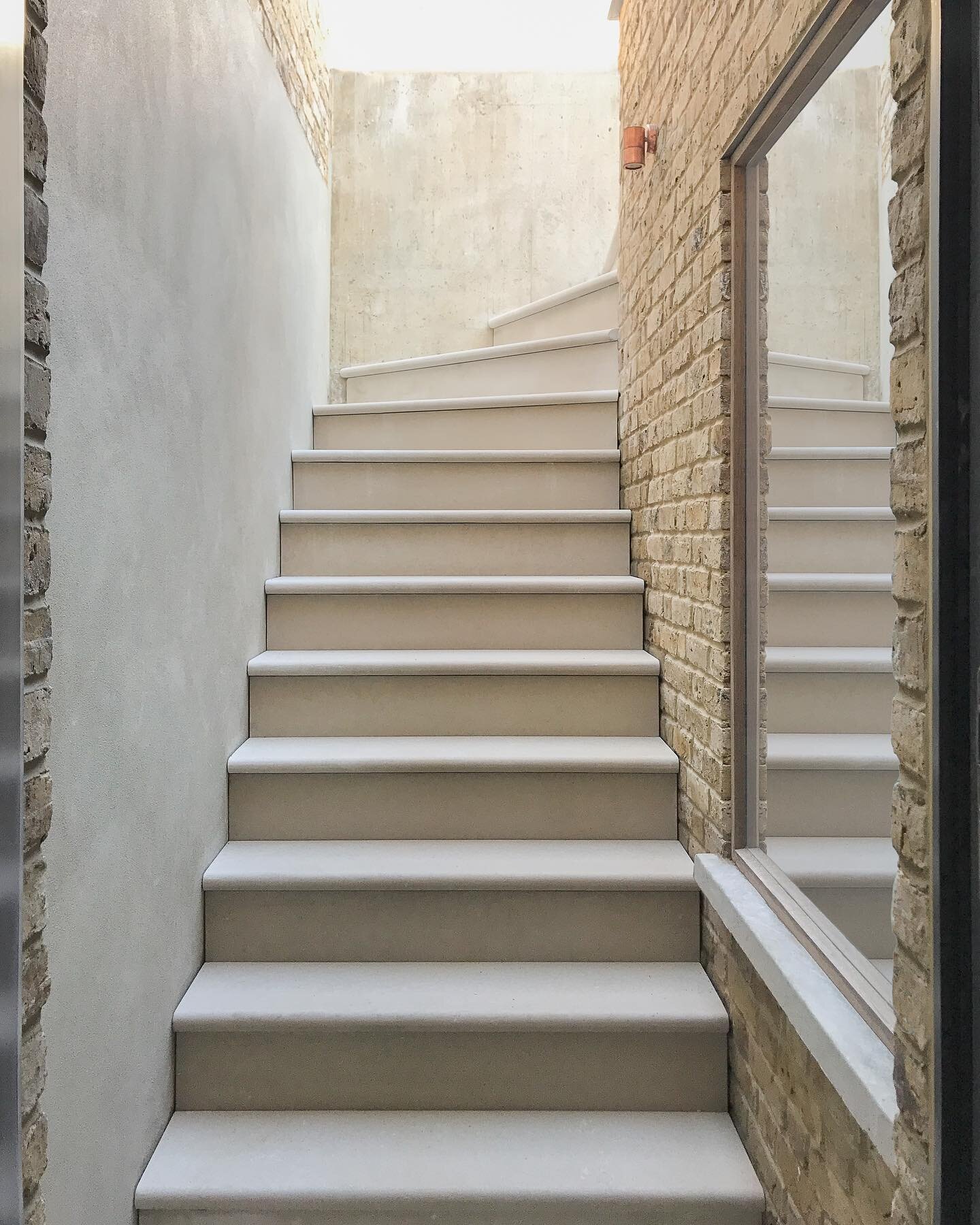 Sandstone stair : Kennington 

#staircase #basement #steps #window #bedroom #escape #render #garden #light #lighting #outdoor #limestone #sandstone #brick #details #minimal #beige #beigeaesthetic #beigepalette #reflection #design #idea #architect #ar