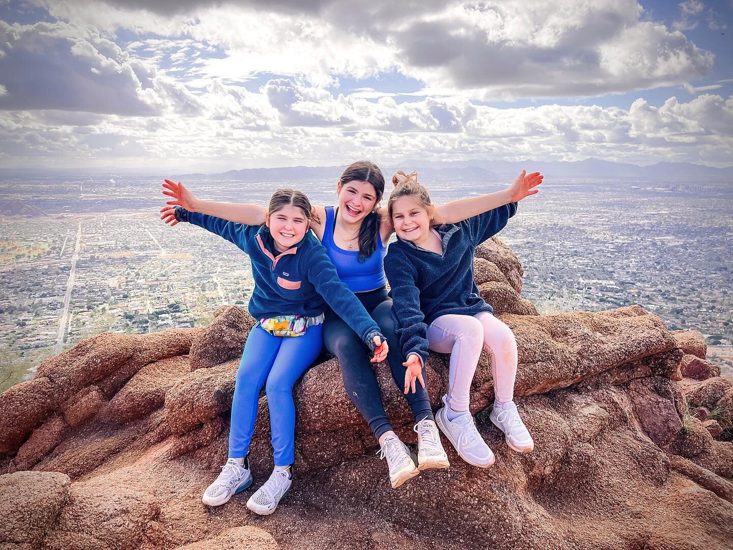 super proud of these three&hellip;they hiked the echo canyon trail to the top of camelback and only started lodging their formal complaints about 72 minutes in. we had to promise emory six scoops of pineapple gelato &amp; four airheads with about ten