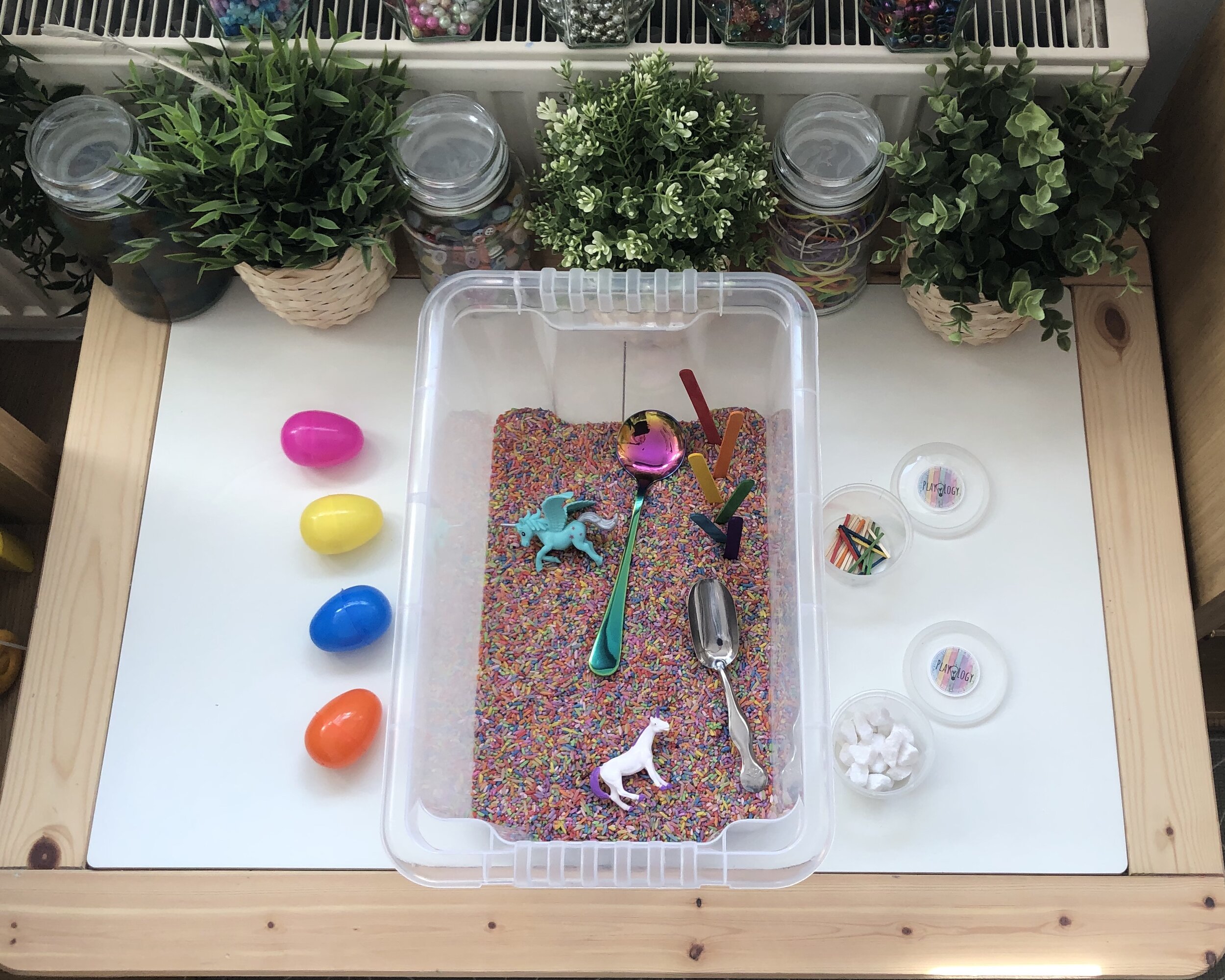 Rainbows &amp; Unicorns Sensory Rice