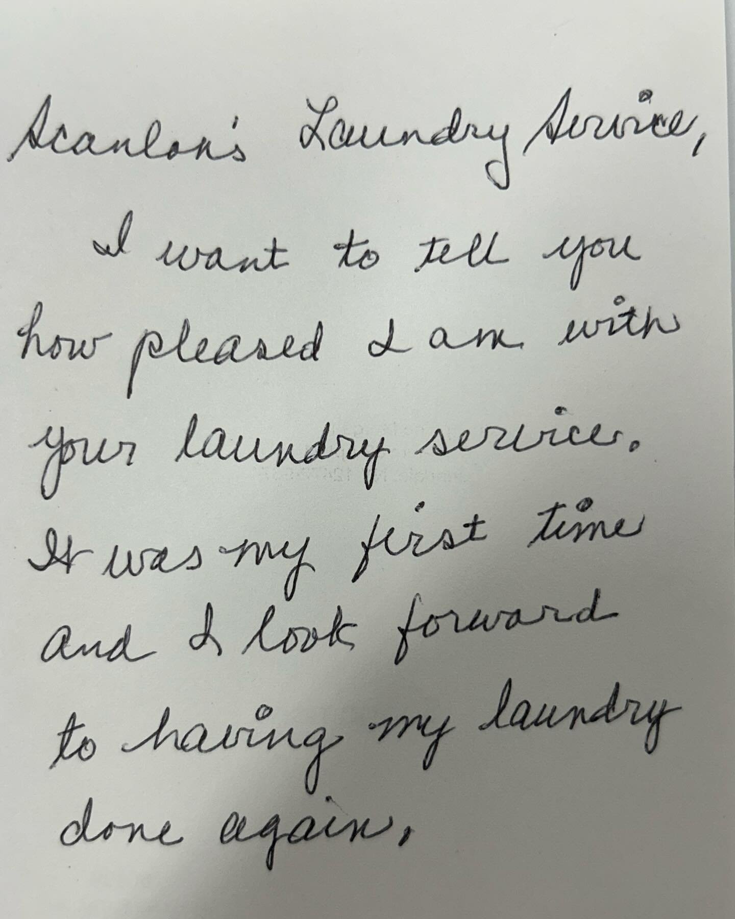 We are suckers for a hand-written thank-you.  What better testament than someone taking the time out of their busy day to express their gratitude.  We love our line of work, especially because of people like Josephine!