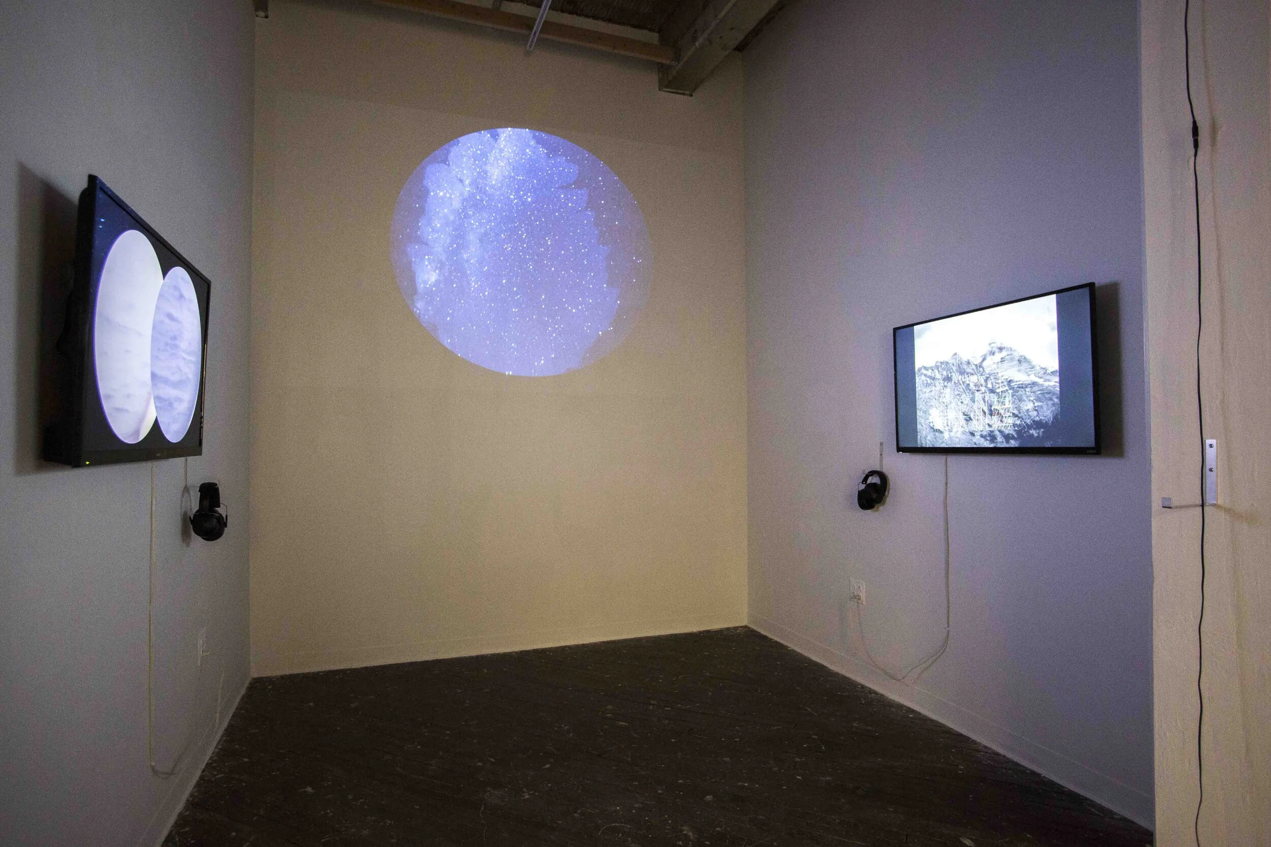   Dark Nebula,  Installation view  Looped video, TRT 1min, 2015 (click to watch video) 