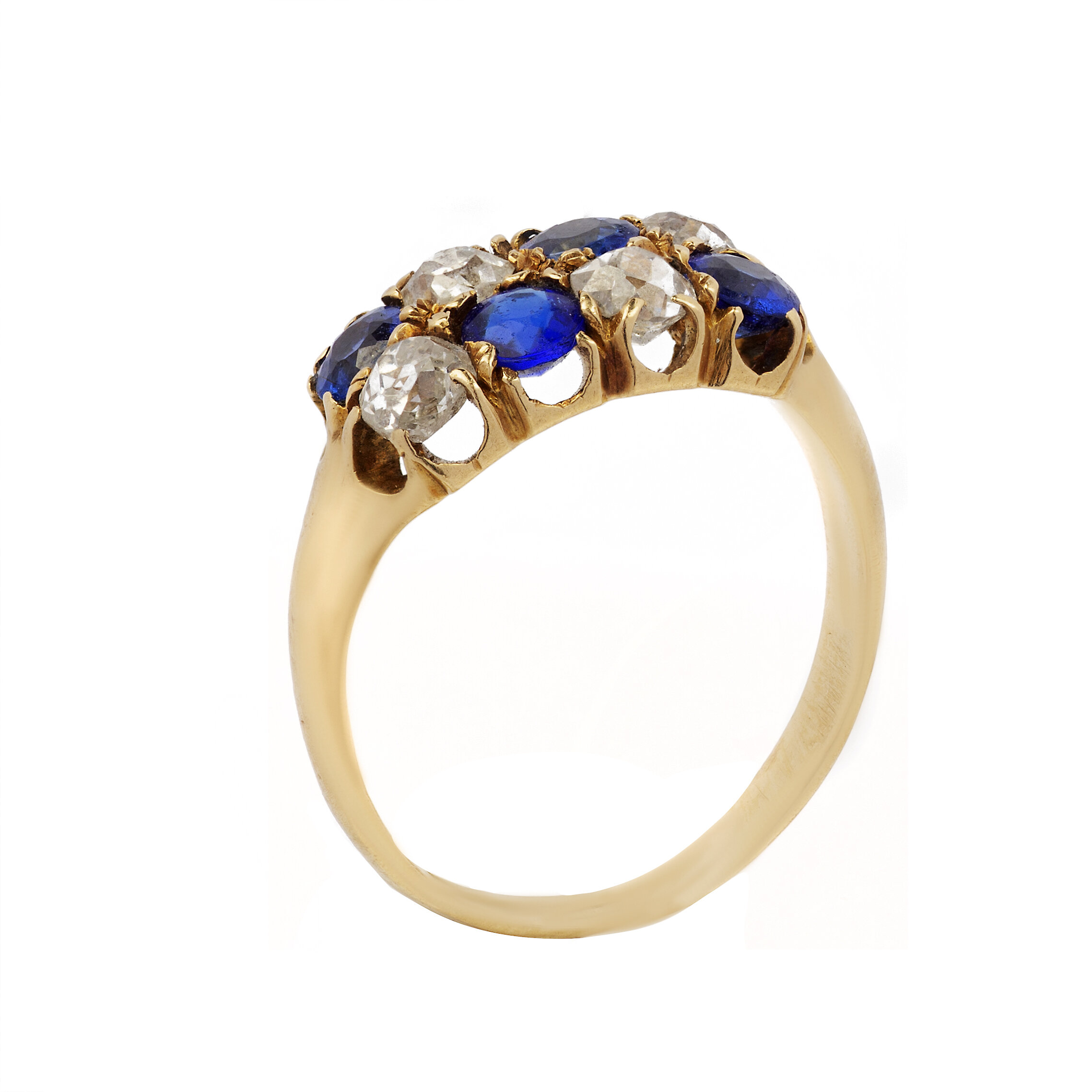 Victorian Gold, Diamond and Sapphire Ring