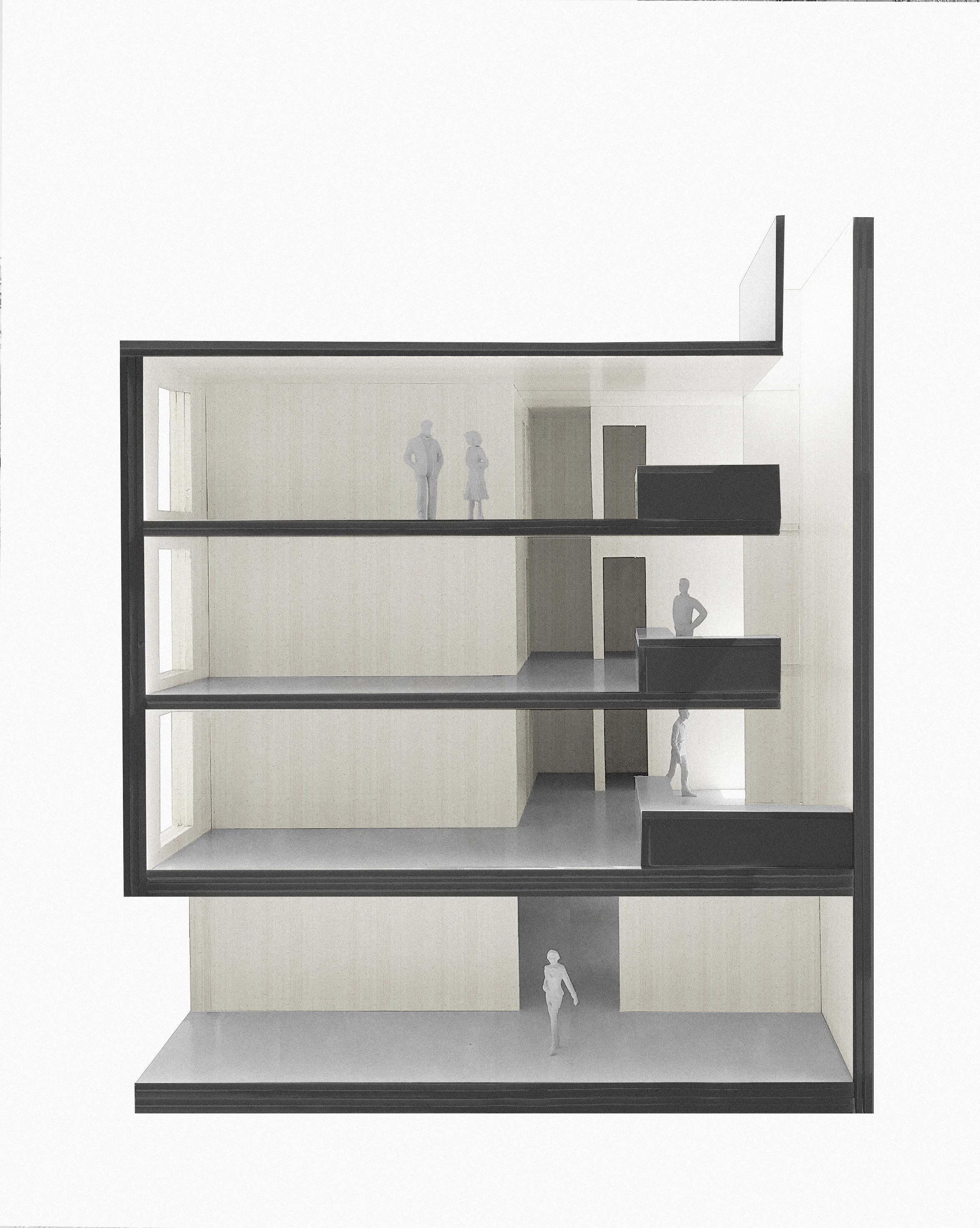 Sectional Model with Lightwell