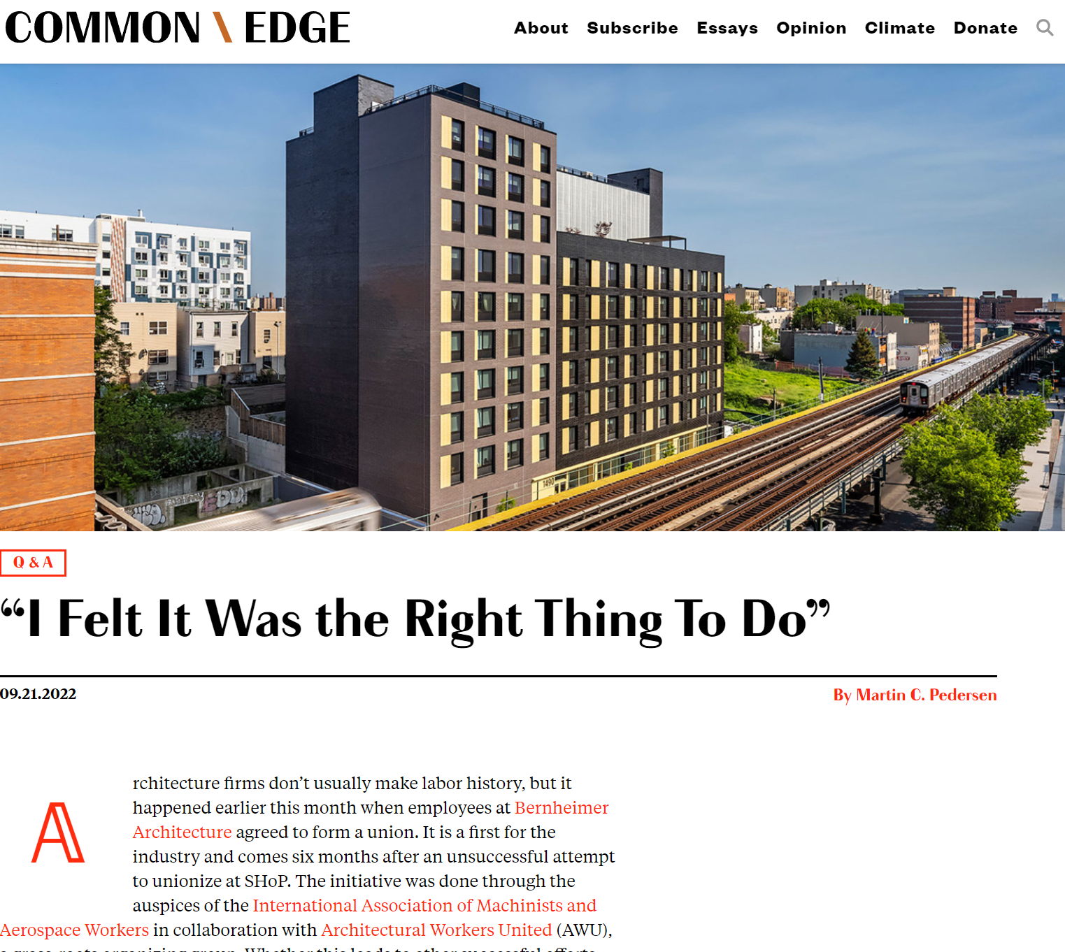 Common Edge Interviews Andrew Bernheimer on Unionization