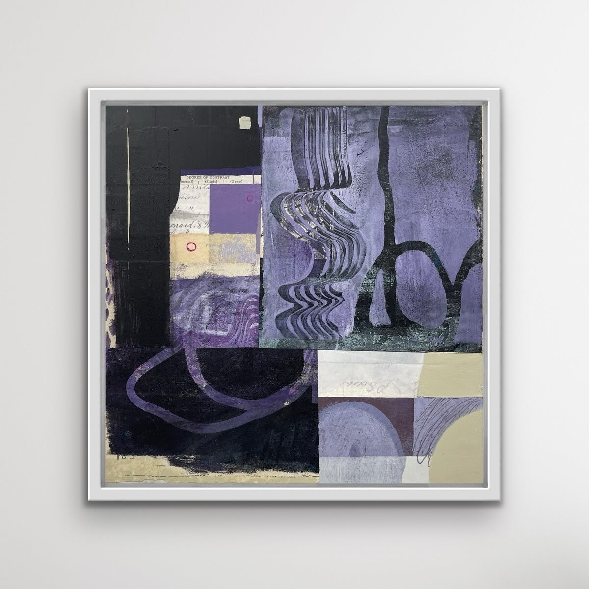 12&rdquo;x12&rdquo; acrylic, collage, and mixed mediums on panel hanging out on the studio wall.

#art #abstract #contemporaryabstract #smallpaintings #deborahtcolter #purplelove