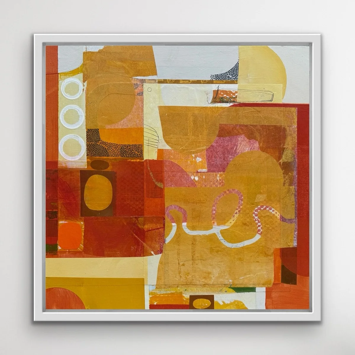 Cup on the Windowsill
16&rdquo;x16&rdquo; acrylic, collage and mixed mediums on panel

#abstractpainting #contemporaryabstract #deborahtcolter #justpaintings