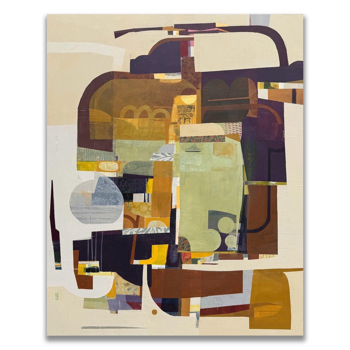 Holding the Light
60&rdquo;x 48&rdquo; acrylic, collage and mixed mediums on canvas/panel

Paintings evolve, change, morph as the become. It is a process of give and take, of clarity and confusion. Finding a glimpse of balance within the chaos is a g