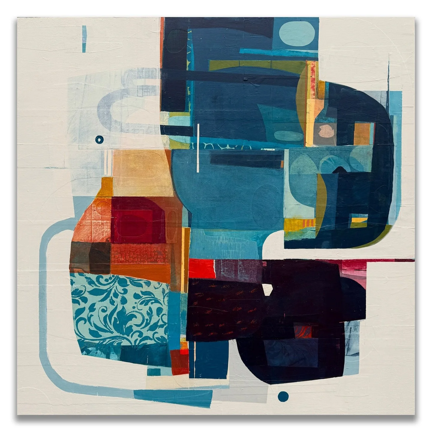 Centerpiece
30&rdquo;x30&rdquo; acrylic, collage and mixed mediums 

Give thanks, and this not just this week. #gratefulheart❤️