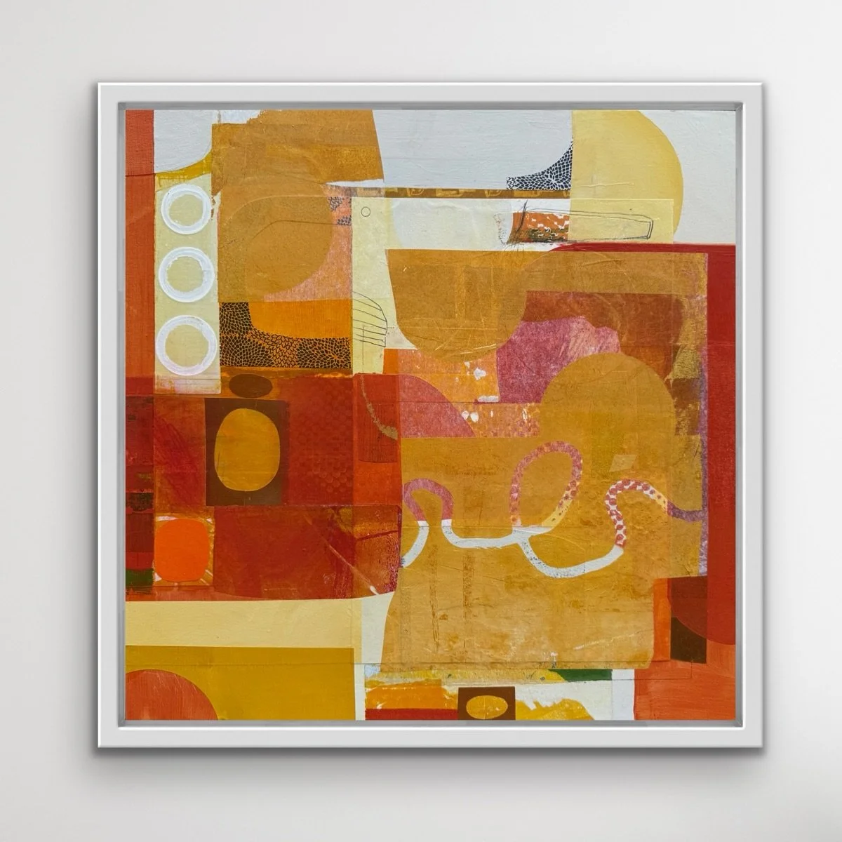 Cup on the Windowsill 
16&rdquo;x16&rdquo; acrylic, collage and mixed mediums on panel 
Available @tierramargallery Santa Fe

Abstract Collage, Contemporary Collage Artist, Small Painting Collection , Modern Abstract, Contemporary Art Collectors, Art