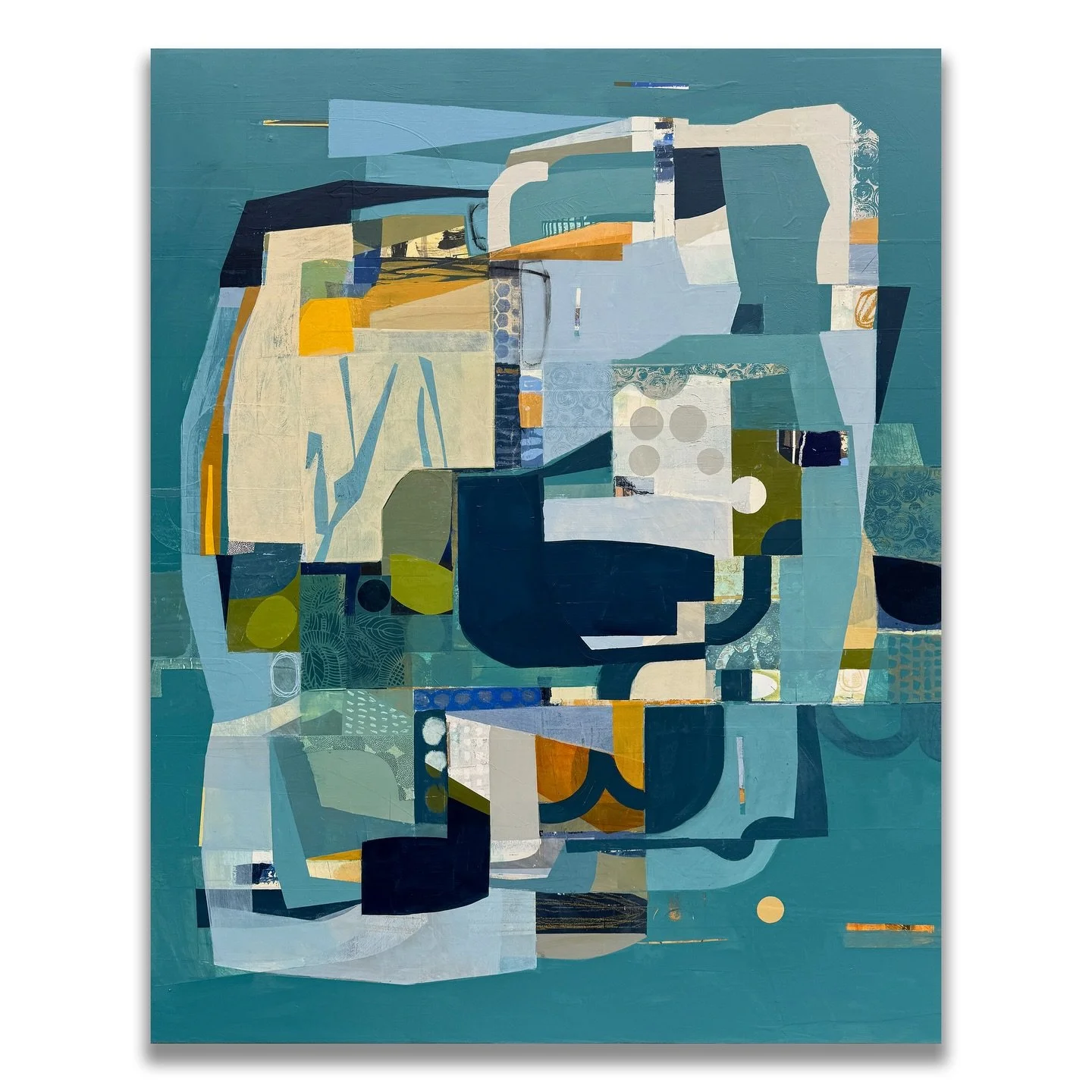 Without Urgency 
60&rdquo;x48&rdquo; acrylic, collage and mixed mediums on panel

&ldquo;To create a work of art is to create the world.&rdquo; ~Wassily Kandinsky 

Abstract Collage, Contemporary Abstract Artist, Modern Abstract, Contemporary Art Col