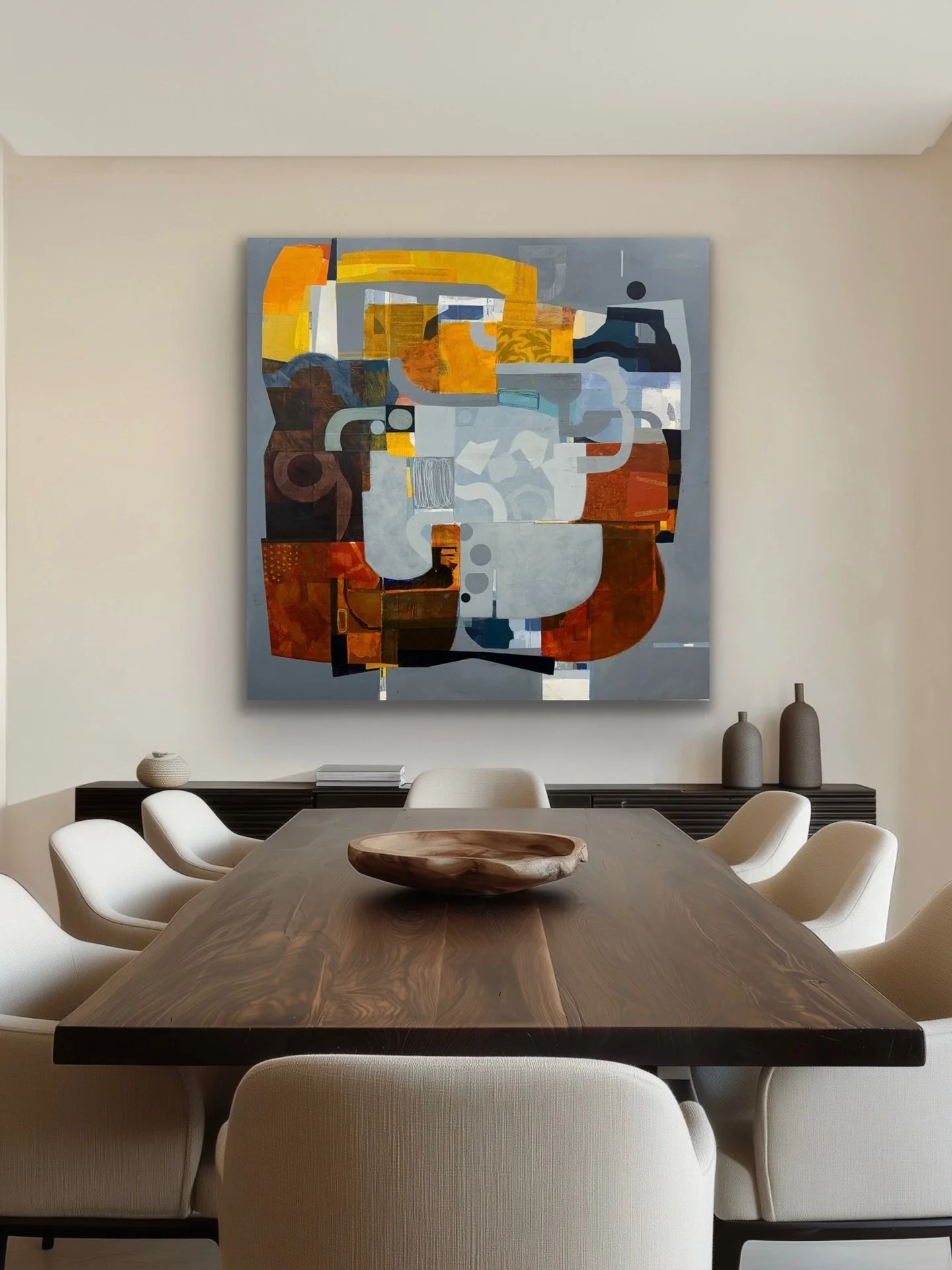 Maelstrom 
48&rdquo;x48&rdquo; acrylic, collage and mixed mediums on panel. Installed virtually here courtesy of @artroomsapp 

Art as a life raft. Artist life. Stay afloat. #deborahtcolter

Currently available