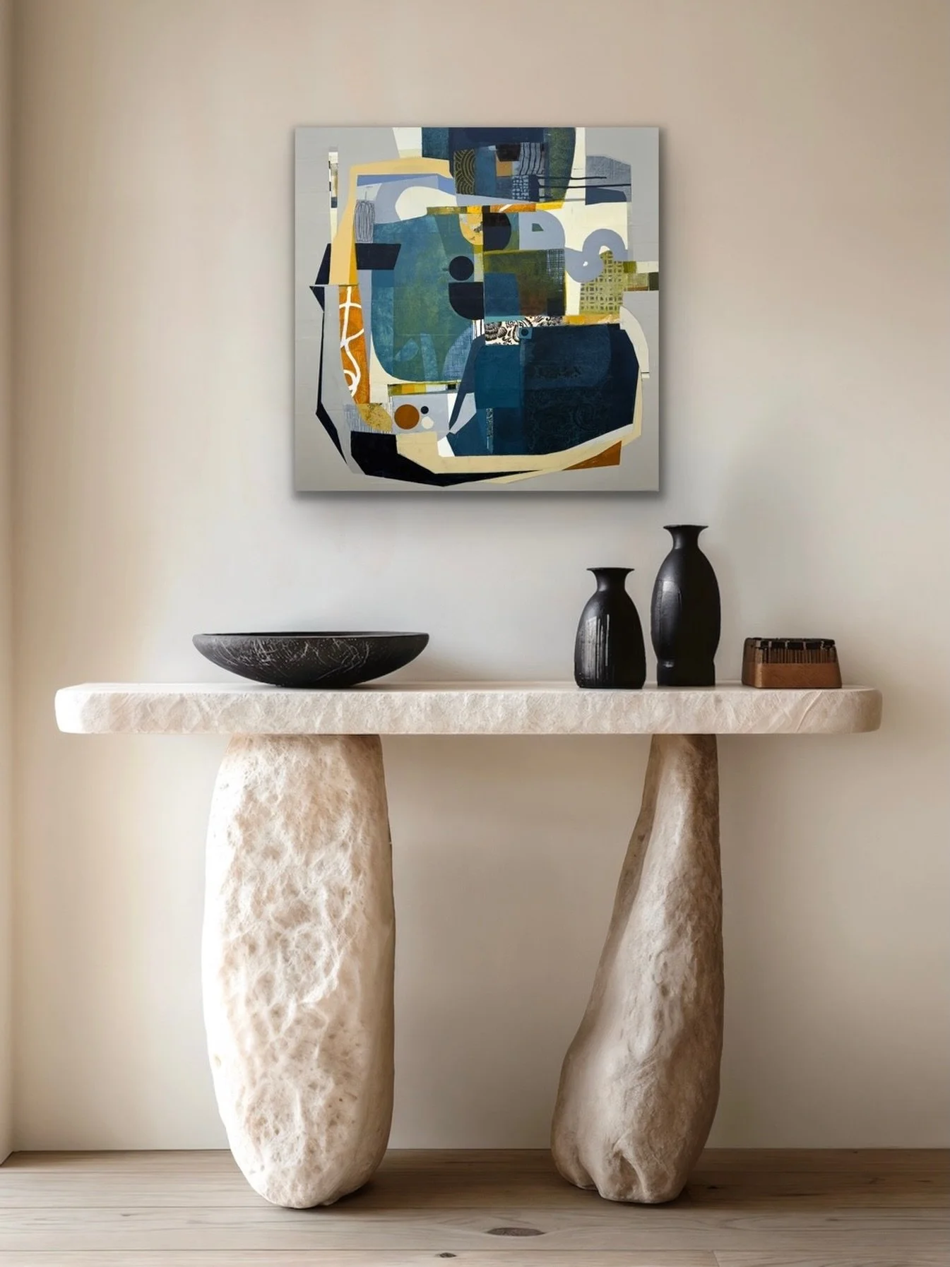 One Thing Leads
30&rdquo;x 30&rdquo; acrylic, collage and mixed mediums on panel shown in a virtual setting by @artroomsapp 

Sending as much love out to the world as I can my friends. What a time we are living through. Peace. 🙏💕

Art in situ, abst