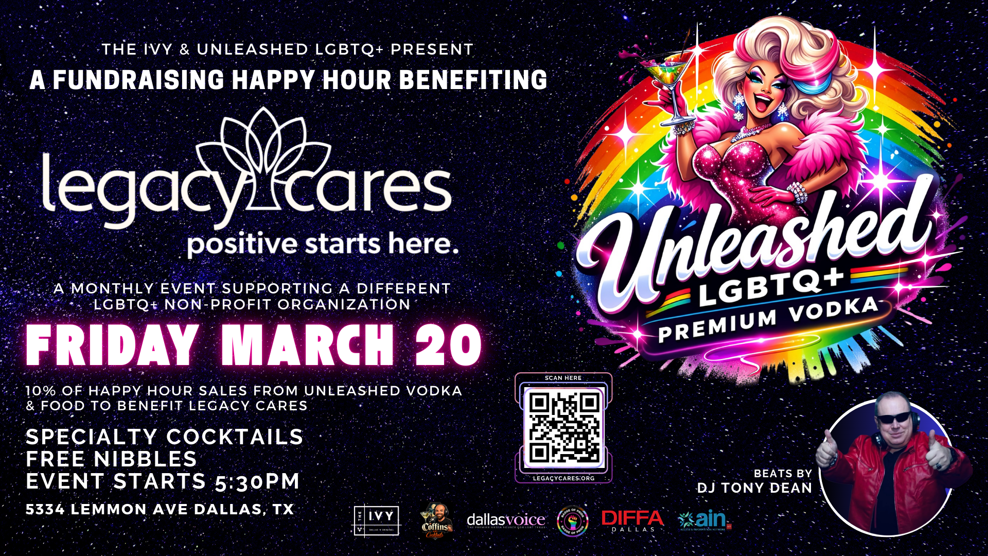 Unleashed LGBTQ+ and The Ivy Tavern Launch Monthly Fundraising Series Supporting Dallas LGBTQ+ Nonprofits