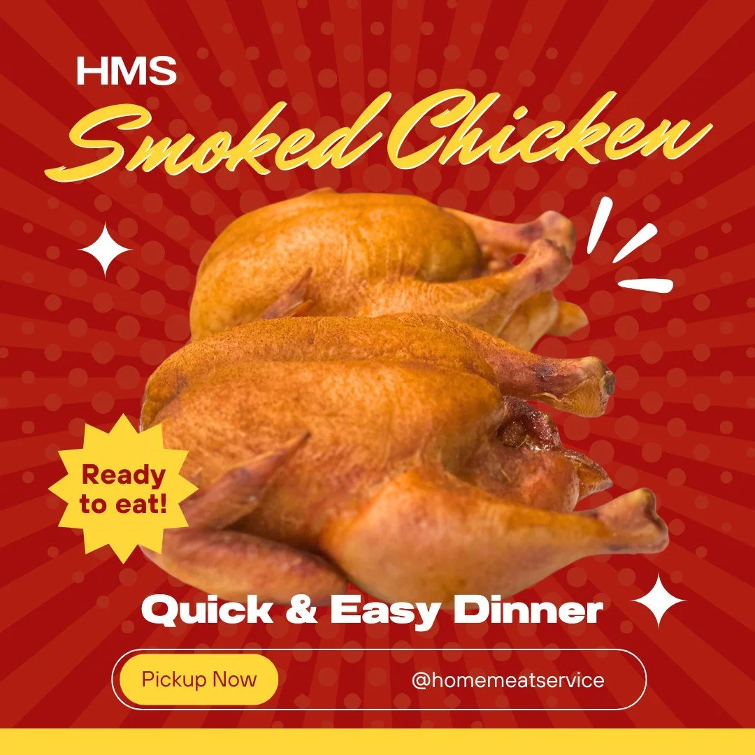 Dinner is solved! 🍗 Our House-Smoked Whole Chickens are back and ready for your table.

We take fresh poultry and slow-smoke them  until they are perfectly tender and infused with that deep, smoky flavor you can&rsquo;t get from a standard rotisseri