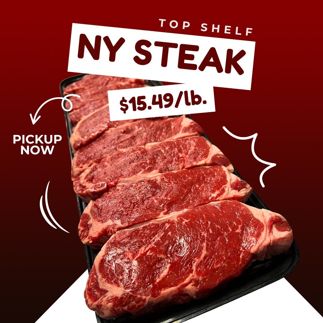 Fire up the grill this week! We have an incredible special running at both of our locations: Top Shelf NY Steaks are on sale for just $15.49/lb!

Stop by and see us at the counter today to stock up for your next steak night!

📍 Available at both loc