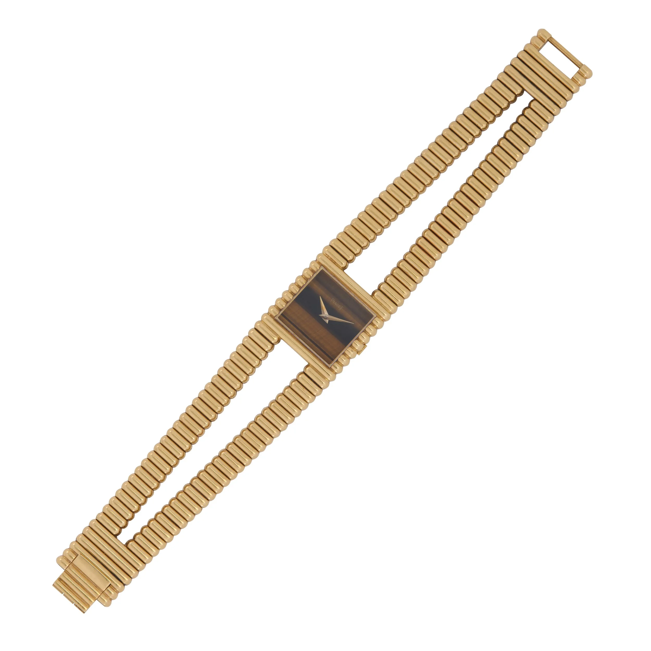 Piaget Tiger’s Eye and 18K Gold Emperador Dress Watch