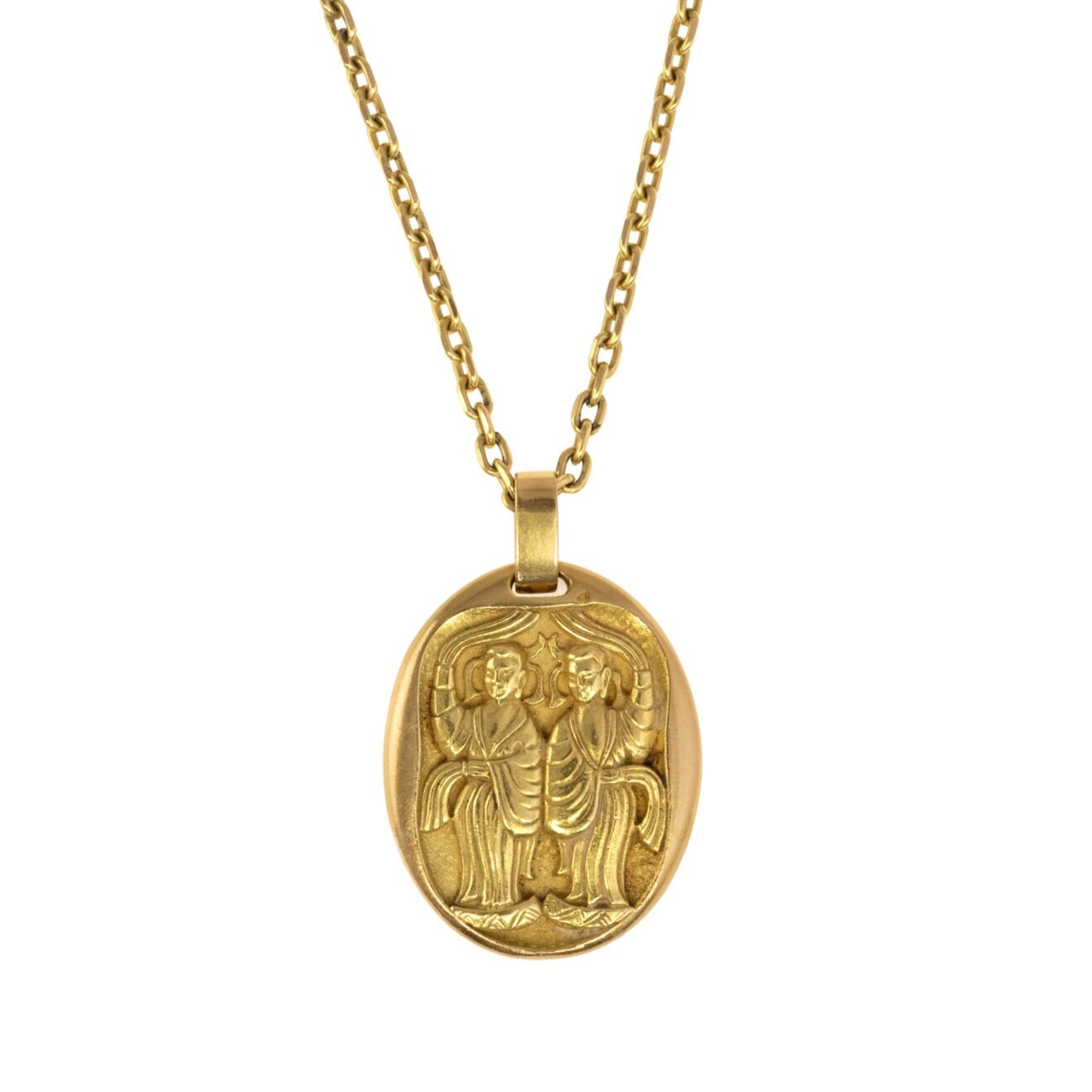 Gold Gemini Zodiac Pendant, Cartier 