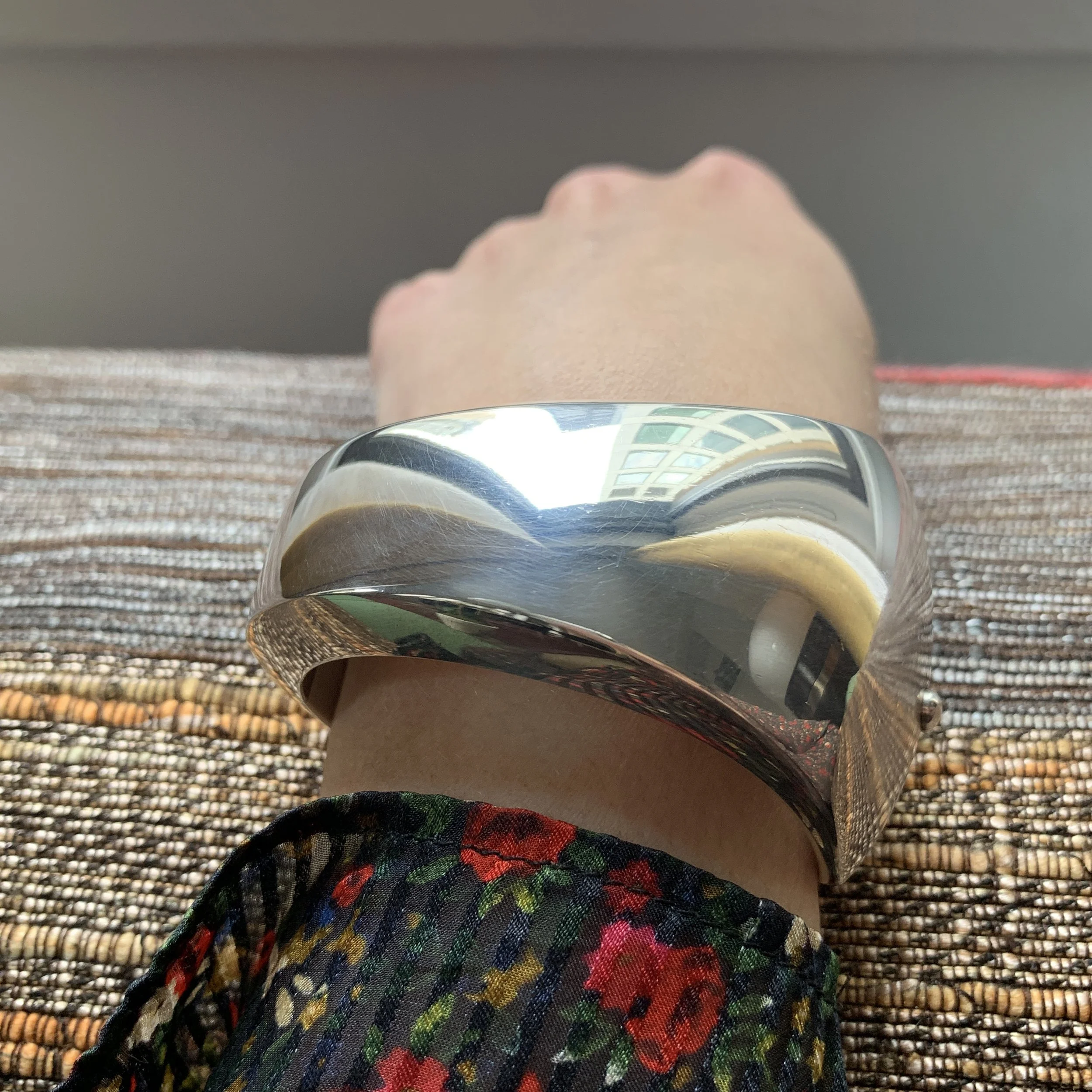 Georg Jensen by Nanna Ditzel Silver Cuff Bracelet, 1960s