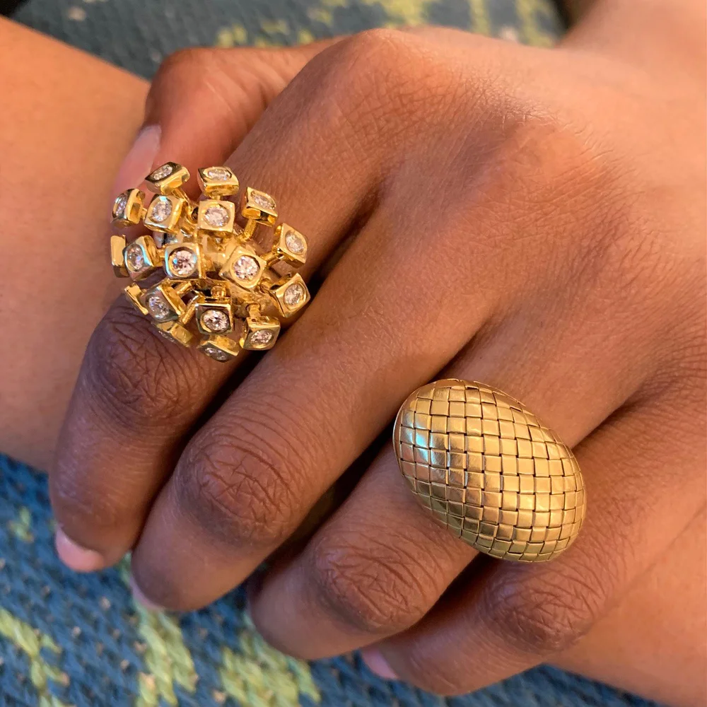 Bottega Veneta 18K Gold Ring — Mahnaz Collection