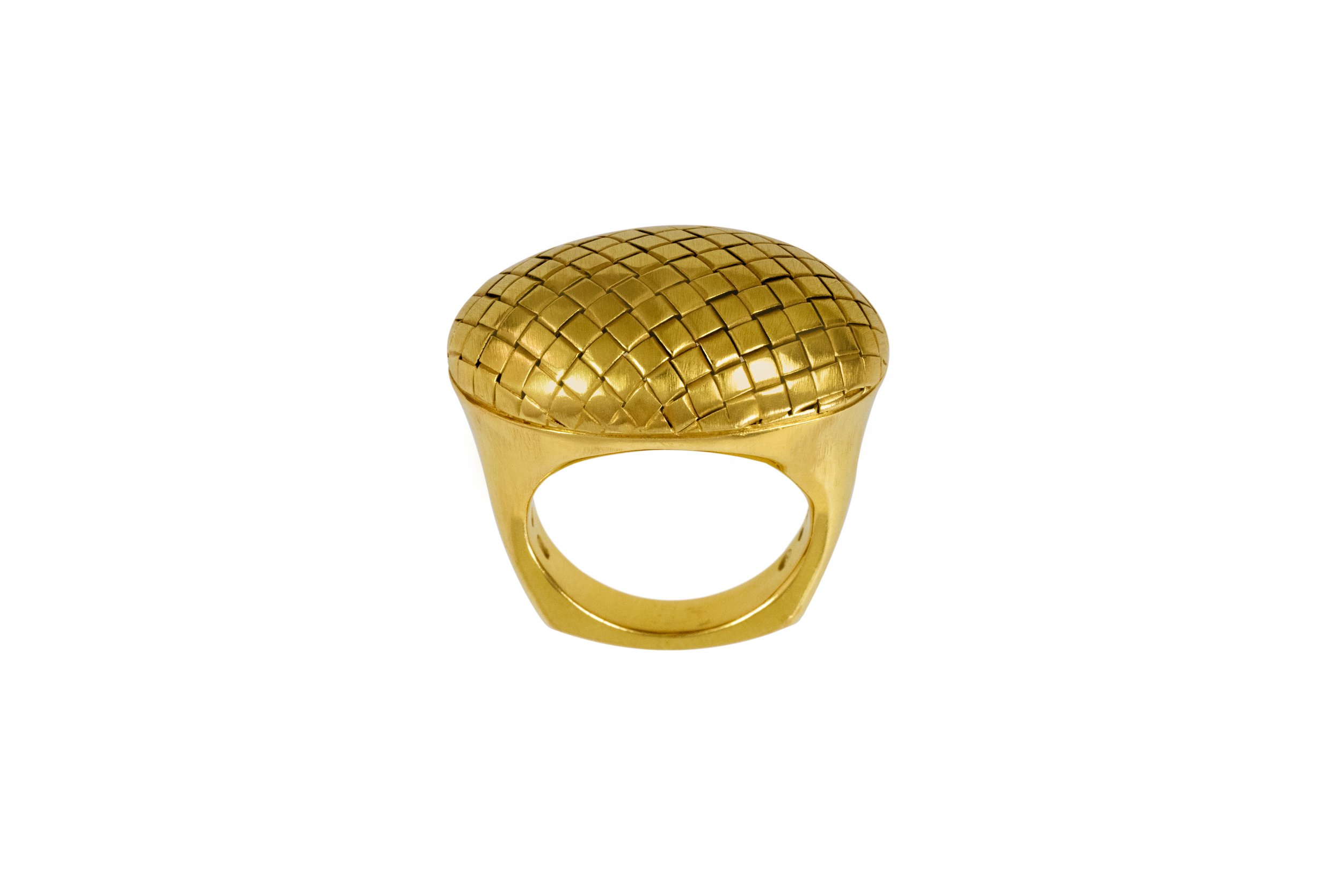 Bottega Veneta 18 karat gold woven ring