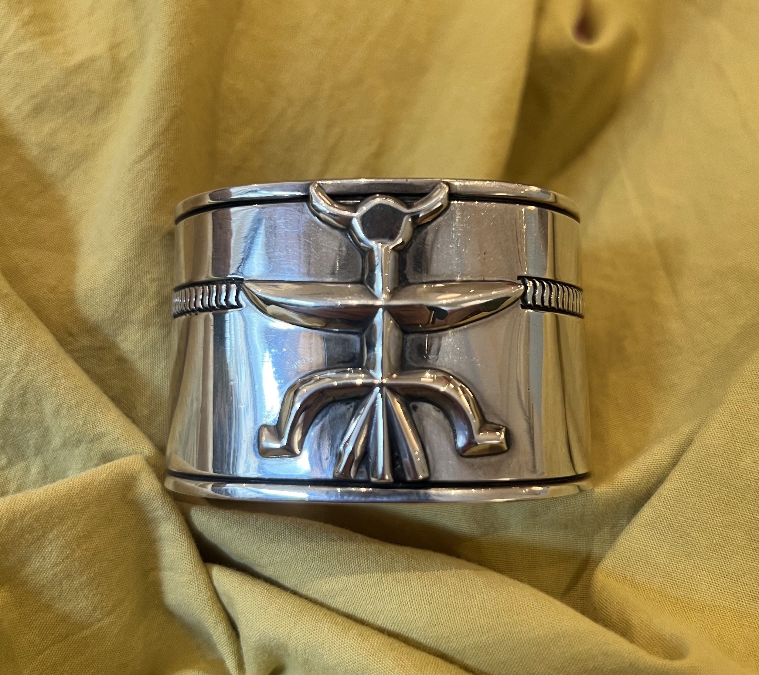 1950s Sterling silver knifewing cuff bracelet