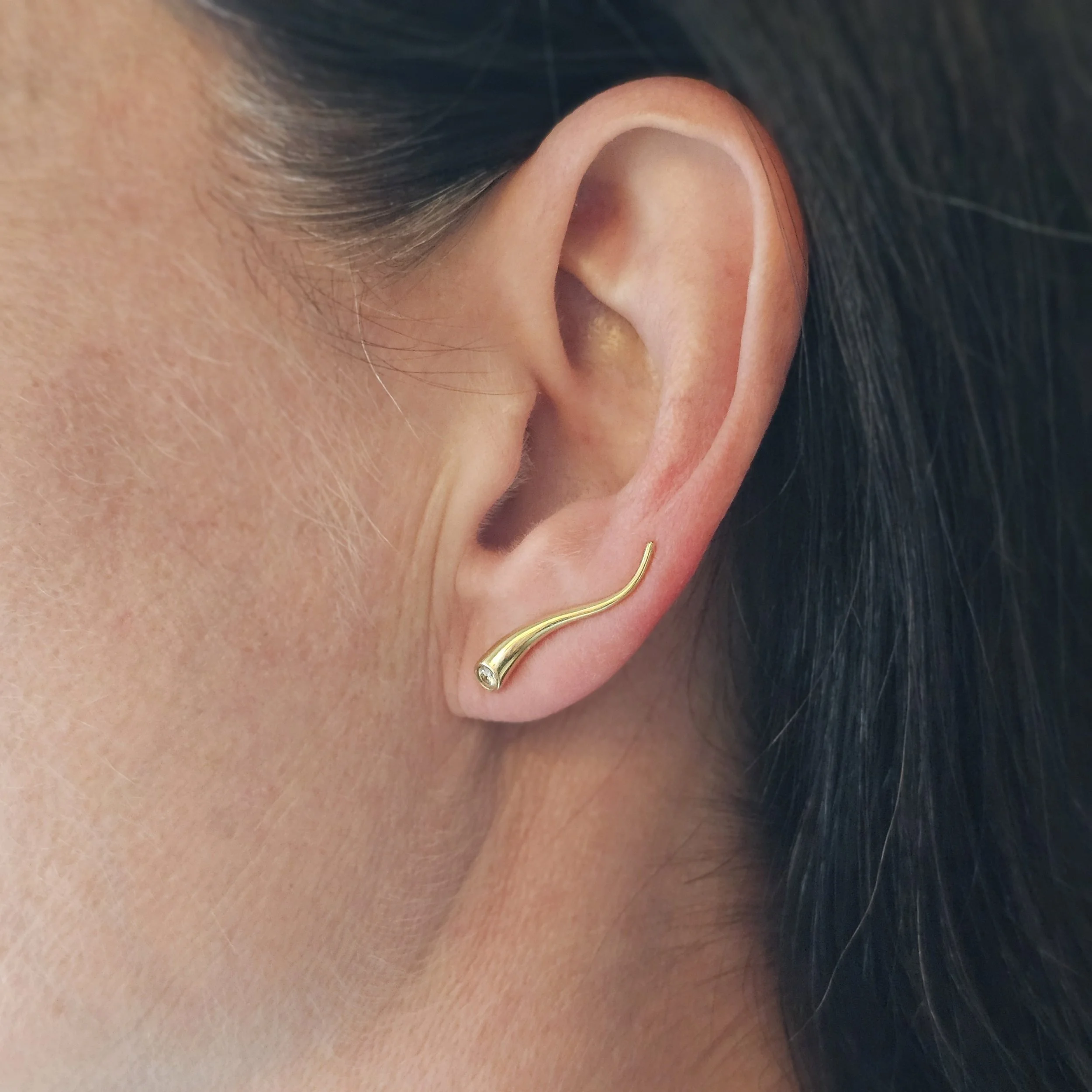 Regitze Overgaard Diamond 'Magic' Ear Climber Earrings