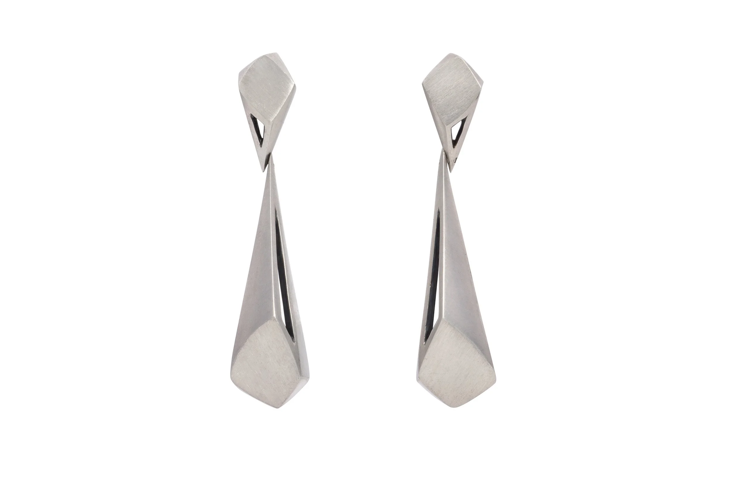 Melanie Eddy Sterling Silver Faceted Drop Earrings