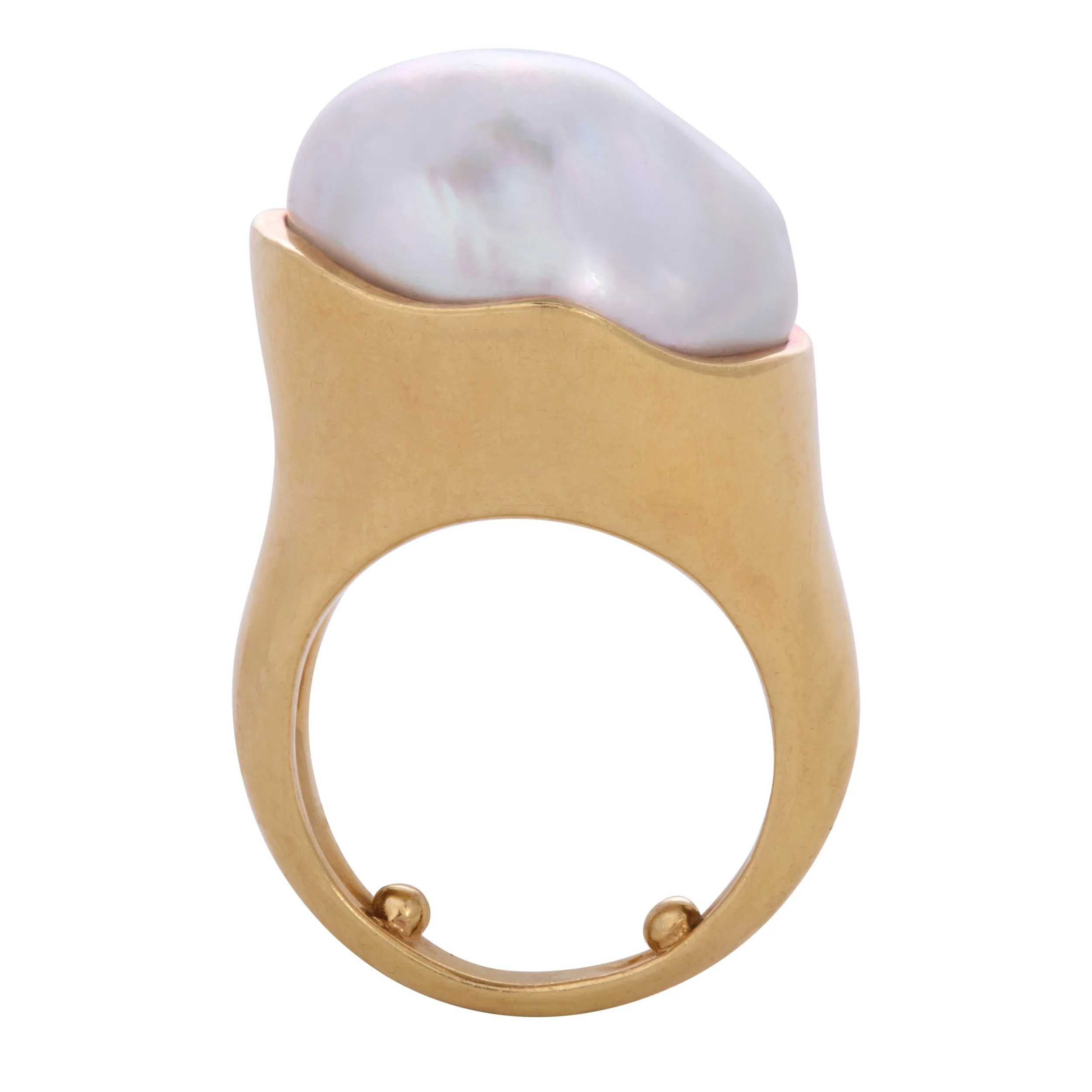 Elsa Peretti for Tiffany & Co. Pearl and 18K Gold Ring, c. 2015