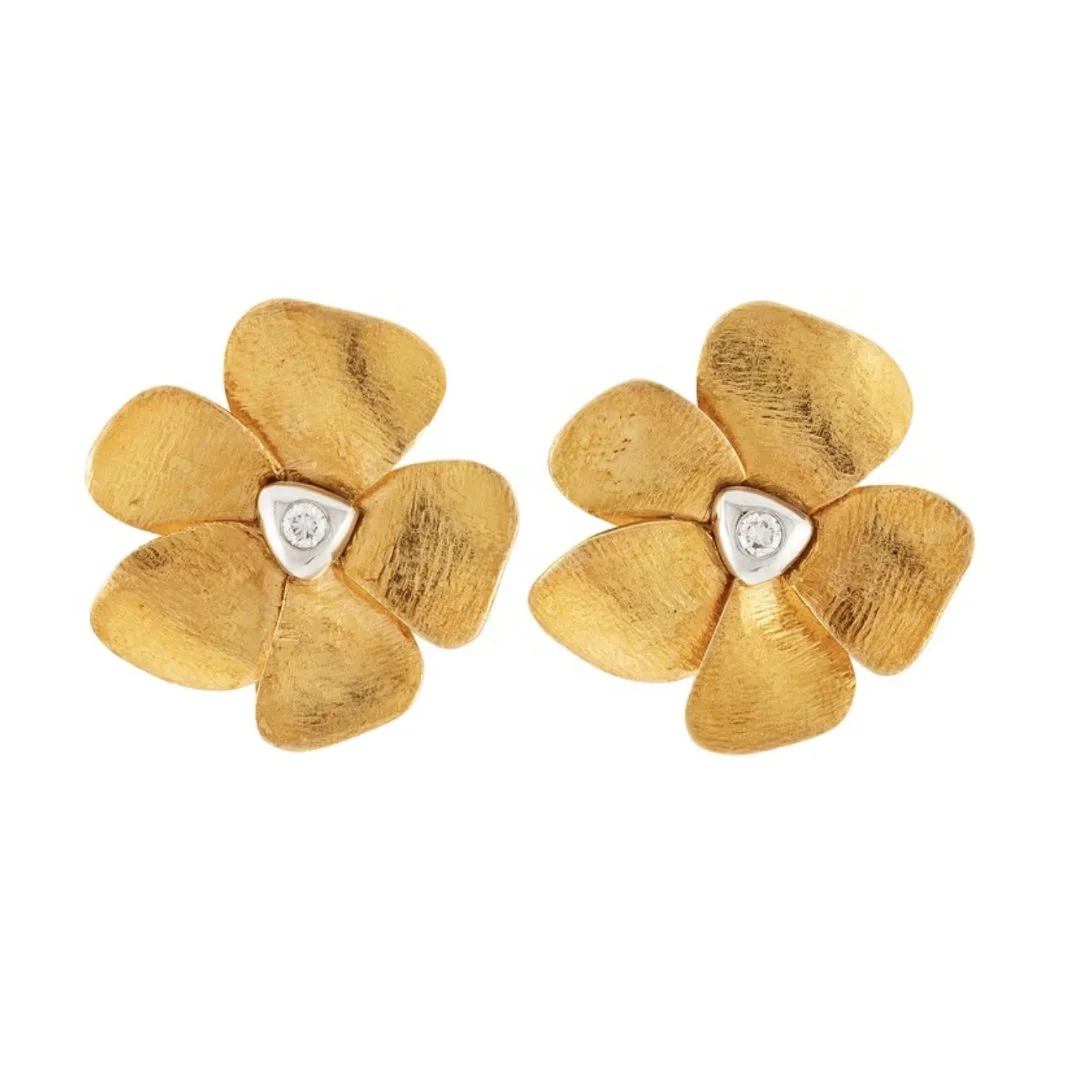 Ole Lynggaard Diamond and 18K Gold Earrings