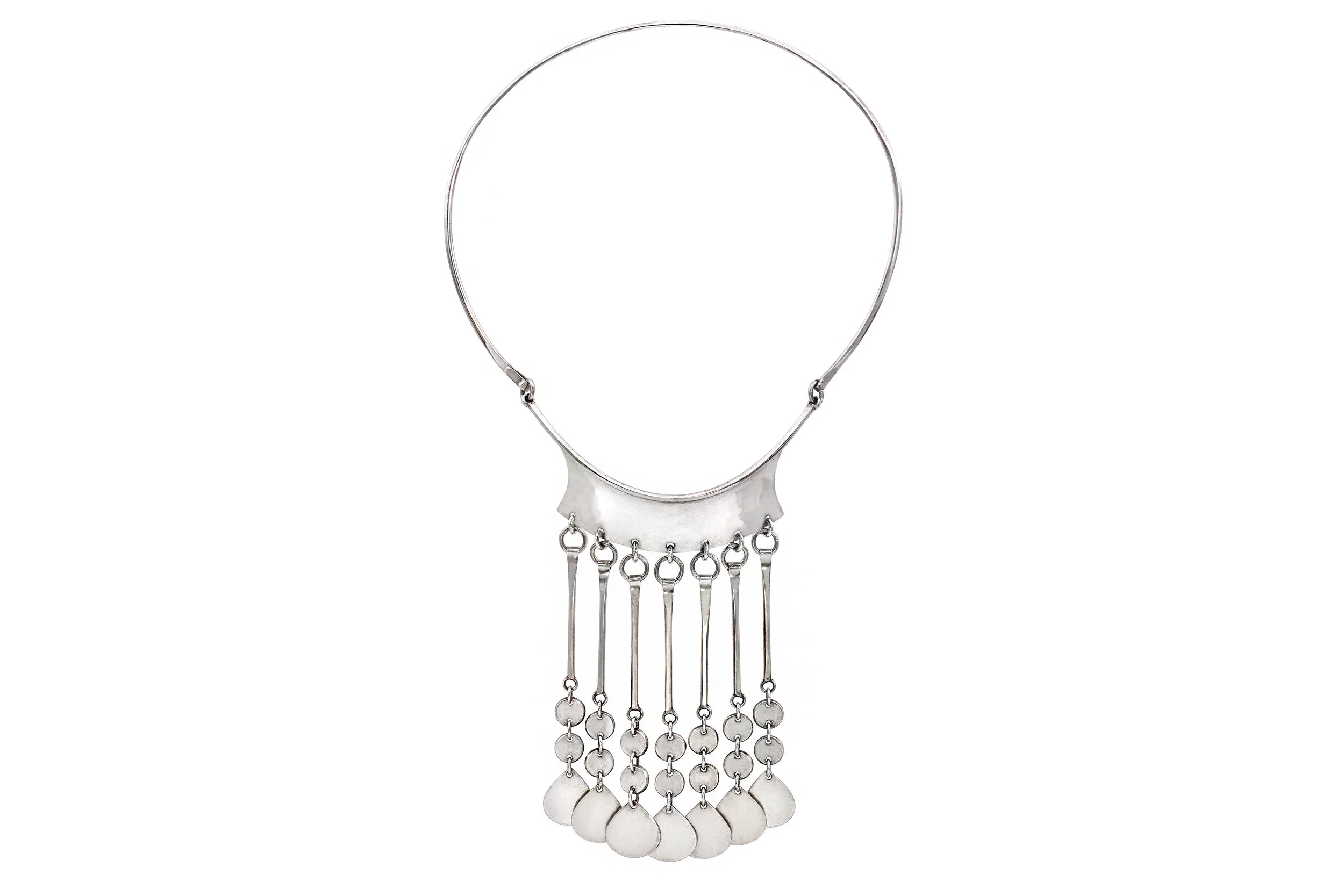 Tone Vigeland for Plus Norway Designs Sterling Silver Necklace, 1959.