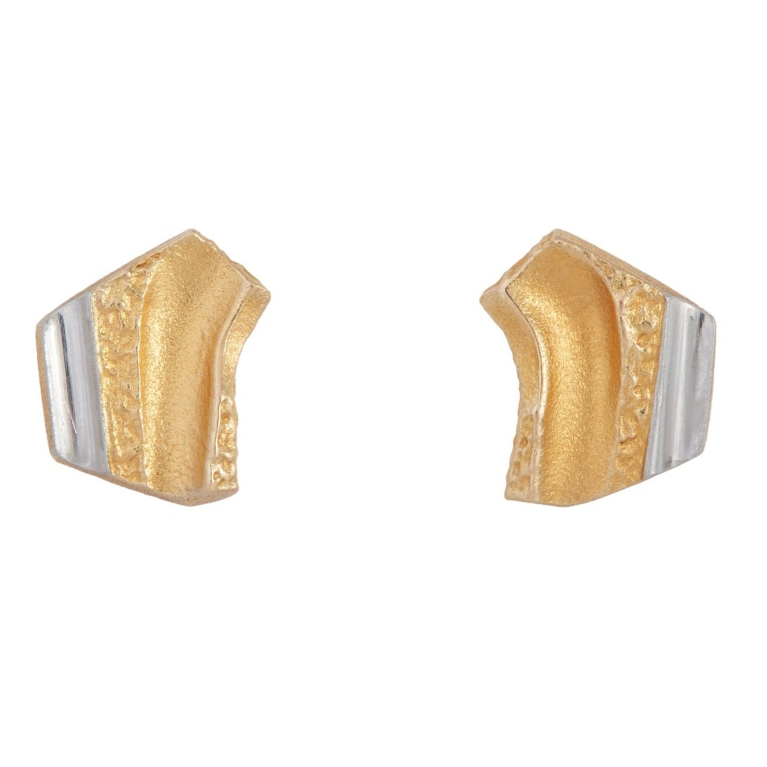 gold and platinum earrings by Björn Weckström for Lapponia