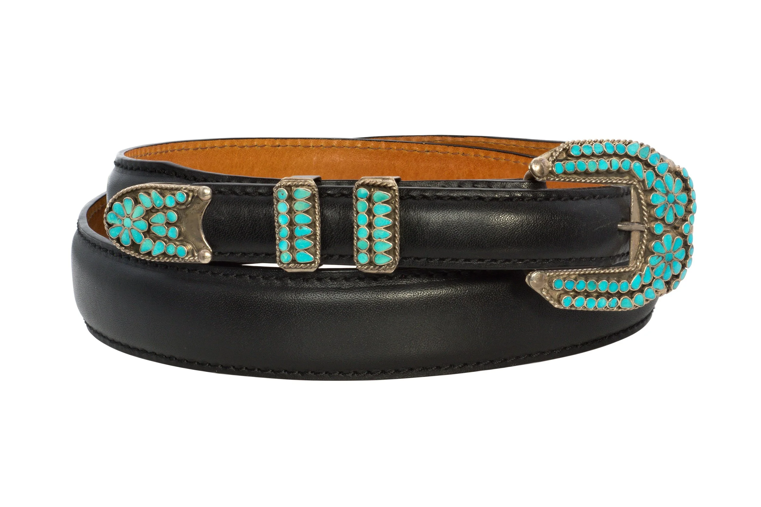 Virgil Dishta Turquoise and Sterling Silver Belt