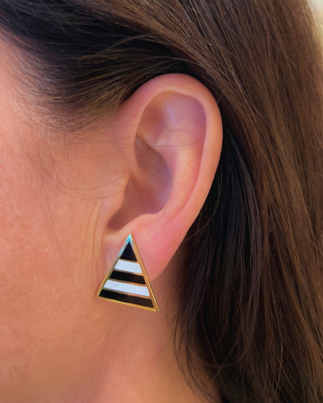 Giorgio Facchini gold and enamel earrings