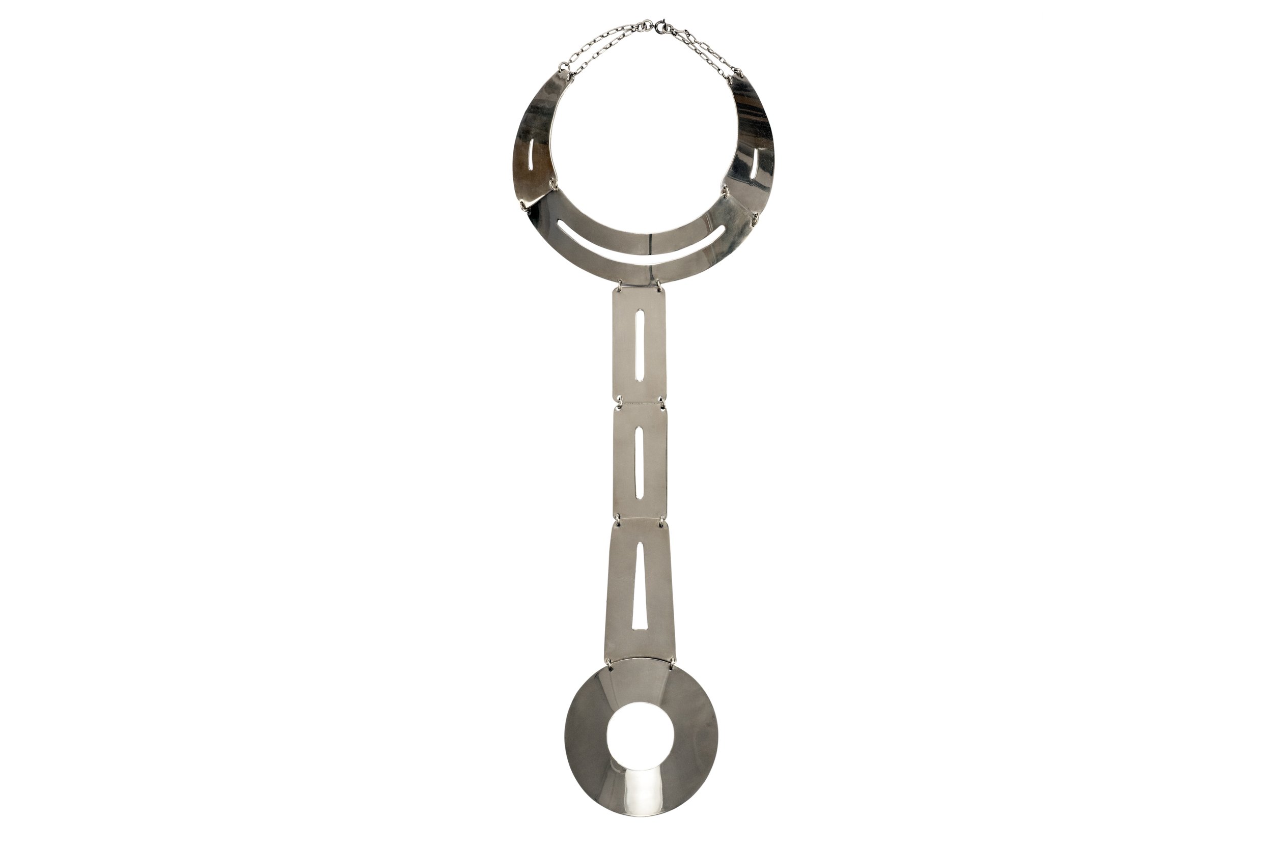 Pierre Cardin Chrome Plated Metal Necklace