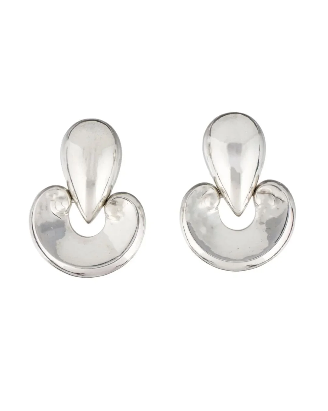 Patricia Von Musulin Sterling Silver "Etruscan" Door Knocker Earrings, c 1985.