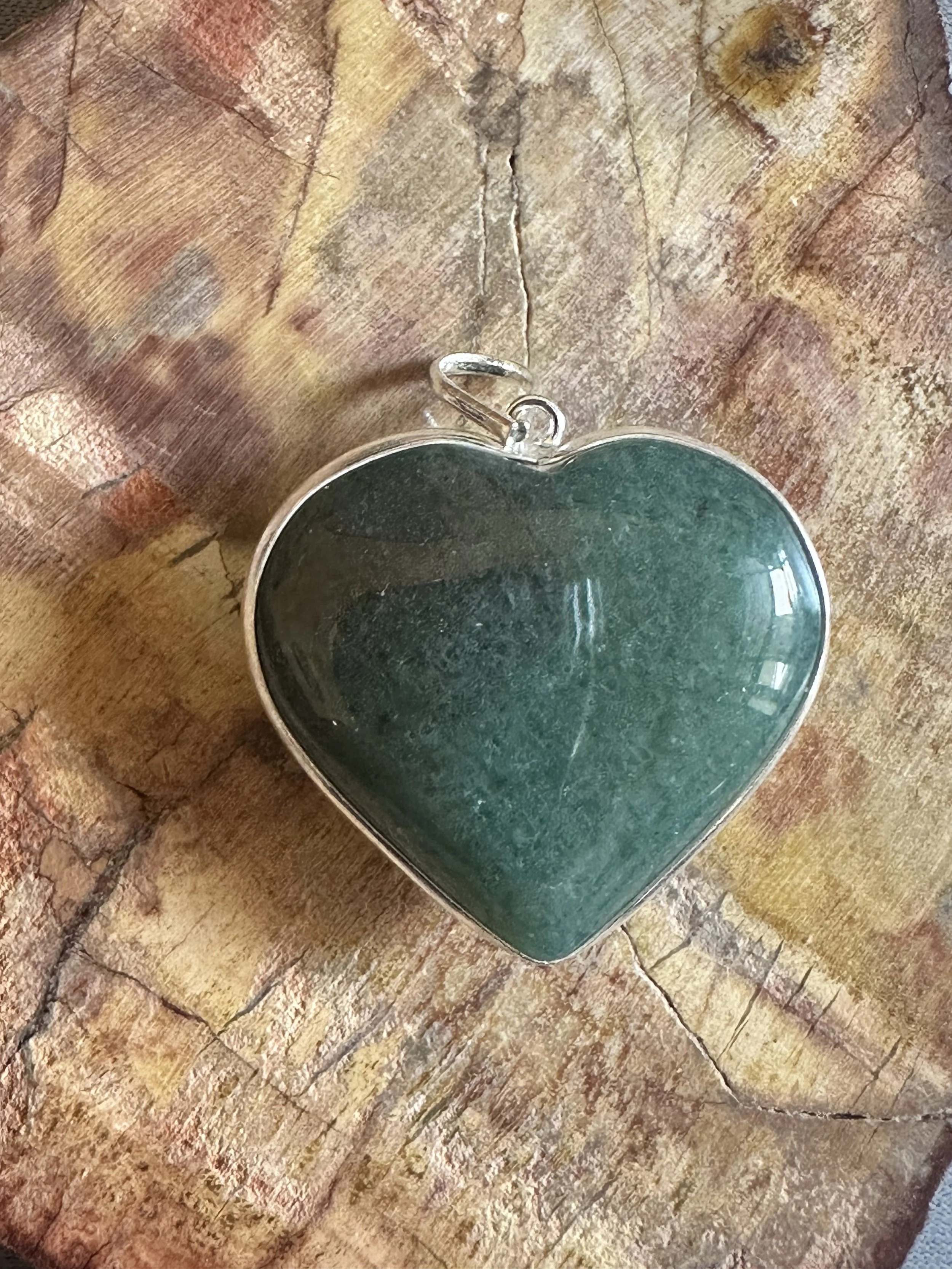 Bloodstone Heart Pendant