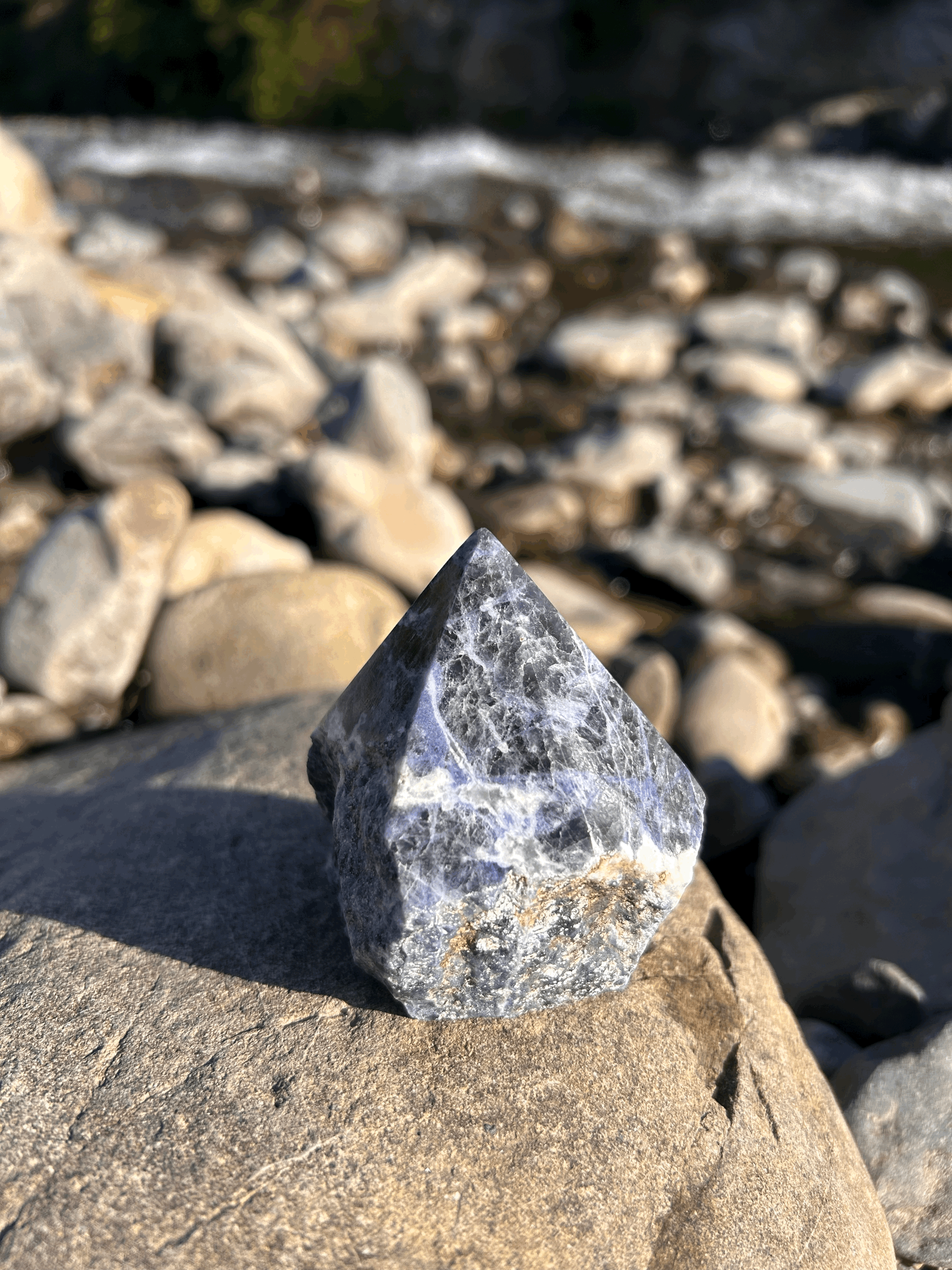 Sodalite Half Rough Point