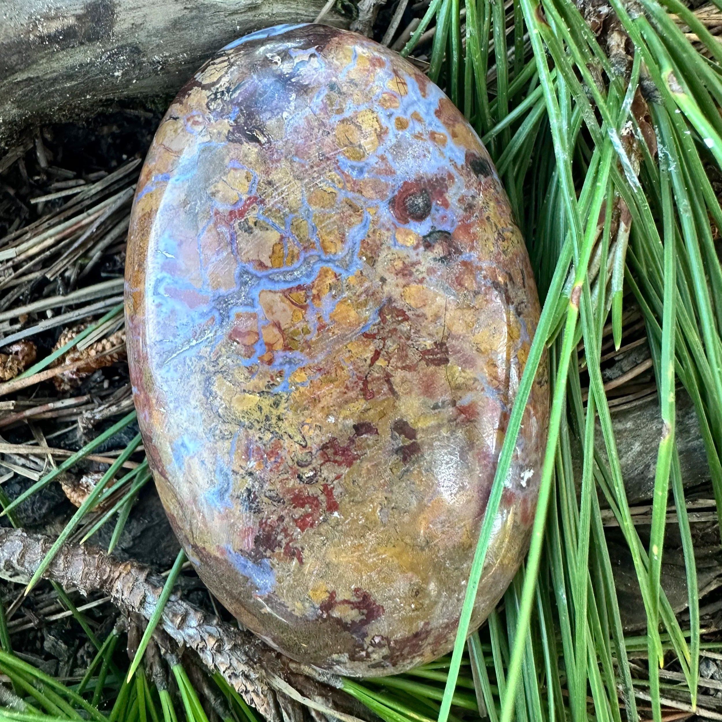 Peruvian Blue Opal Palmstone