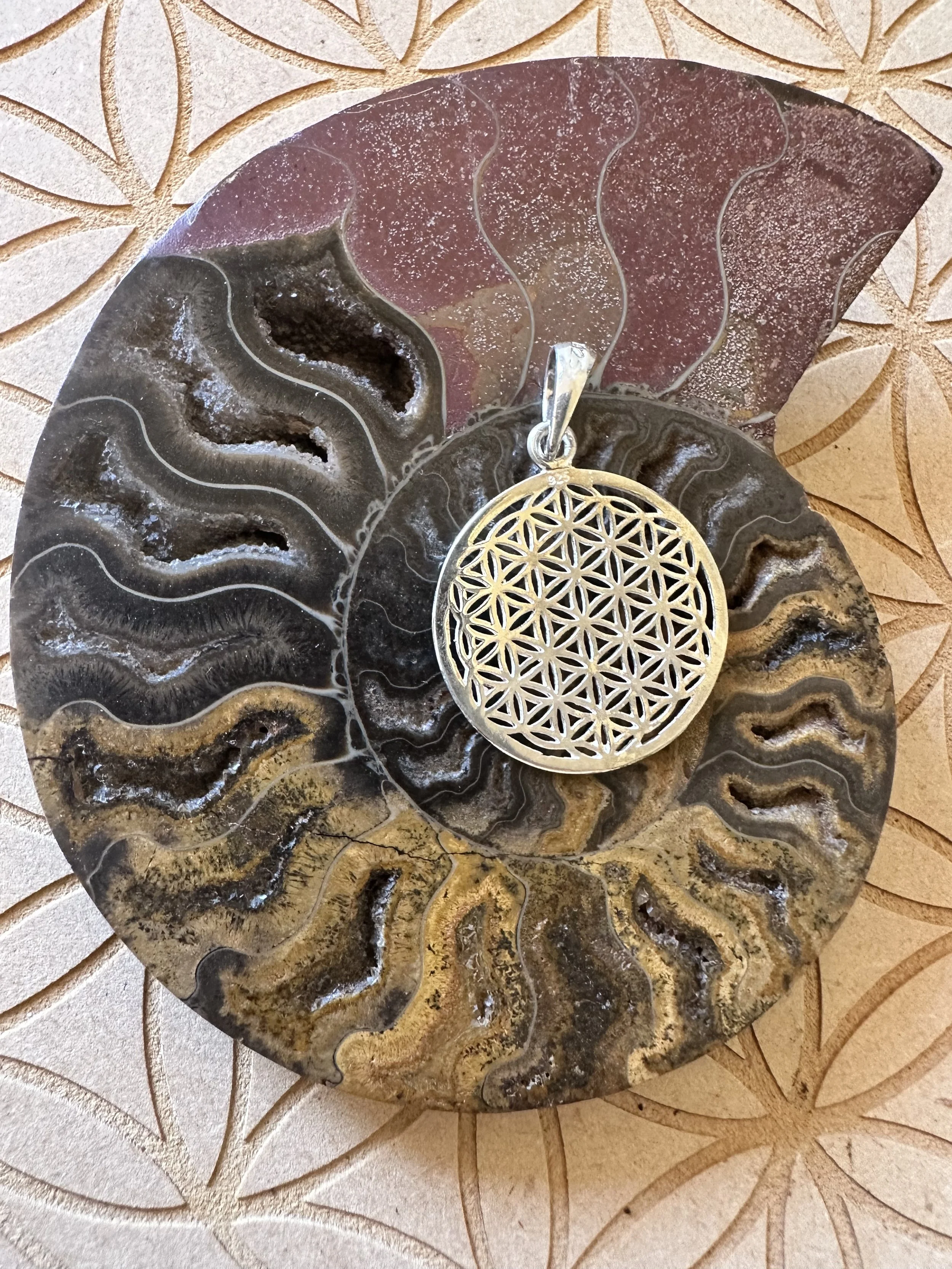 Stirling Silver - Flower of Life Pendant - Small