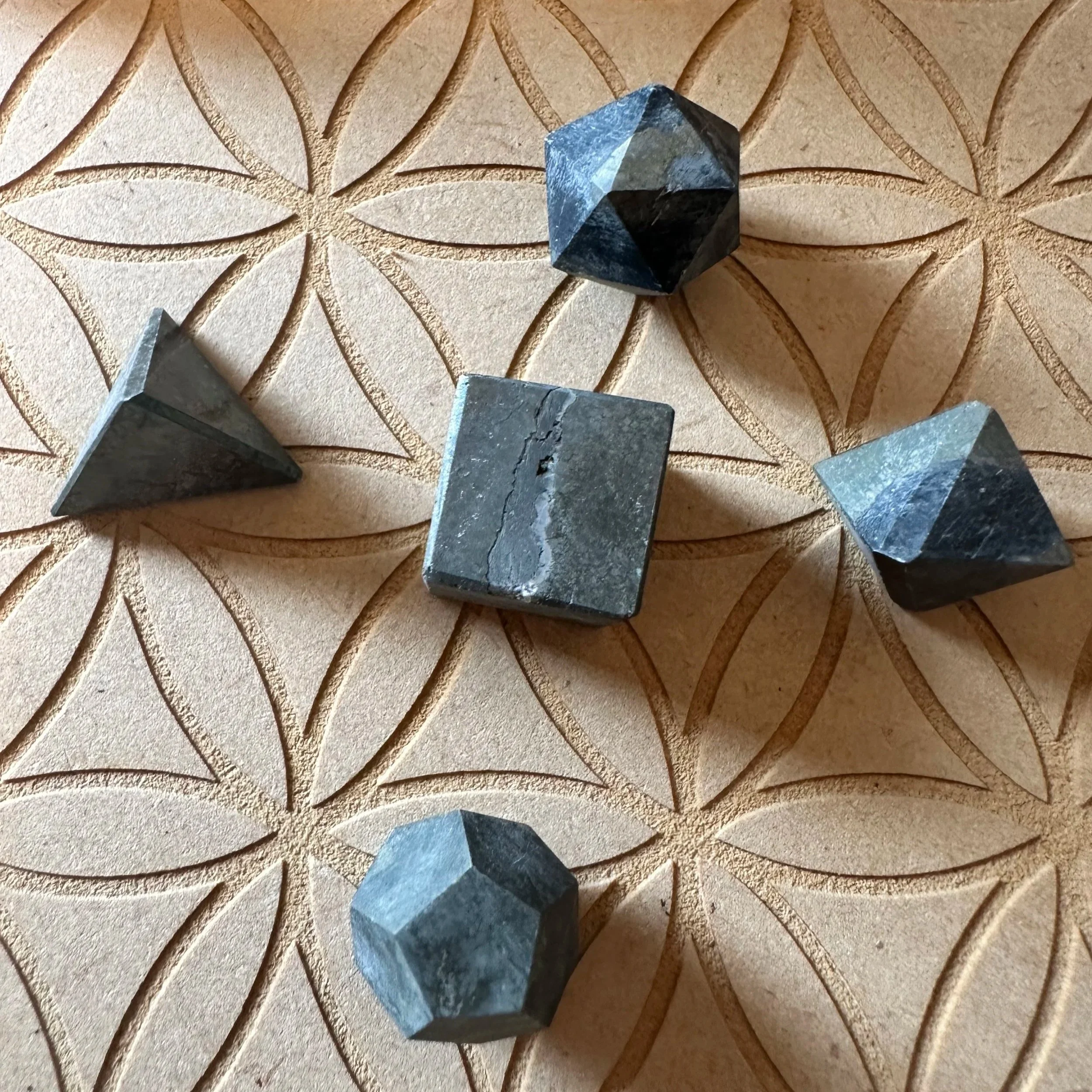 Platonic Solids Set - Pyrite