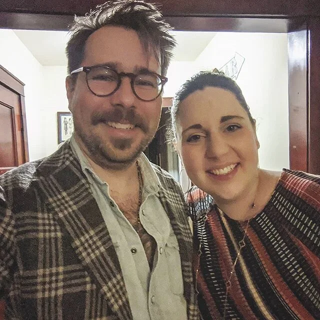 Our potentially last nice pre-baby photo!
.
.
.
Dylan's blazer is by @ringjacketintl, denim shirt by Good Fellow &amp; Co. and Necklace by @18eastofficial. Amy's dress is from @anthropologie and her necklace is vintage from our London trip earlier th